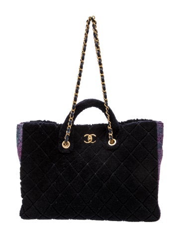Shearling Fantasy Tweed Shopping Tote