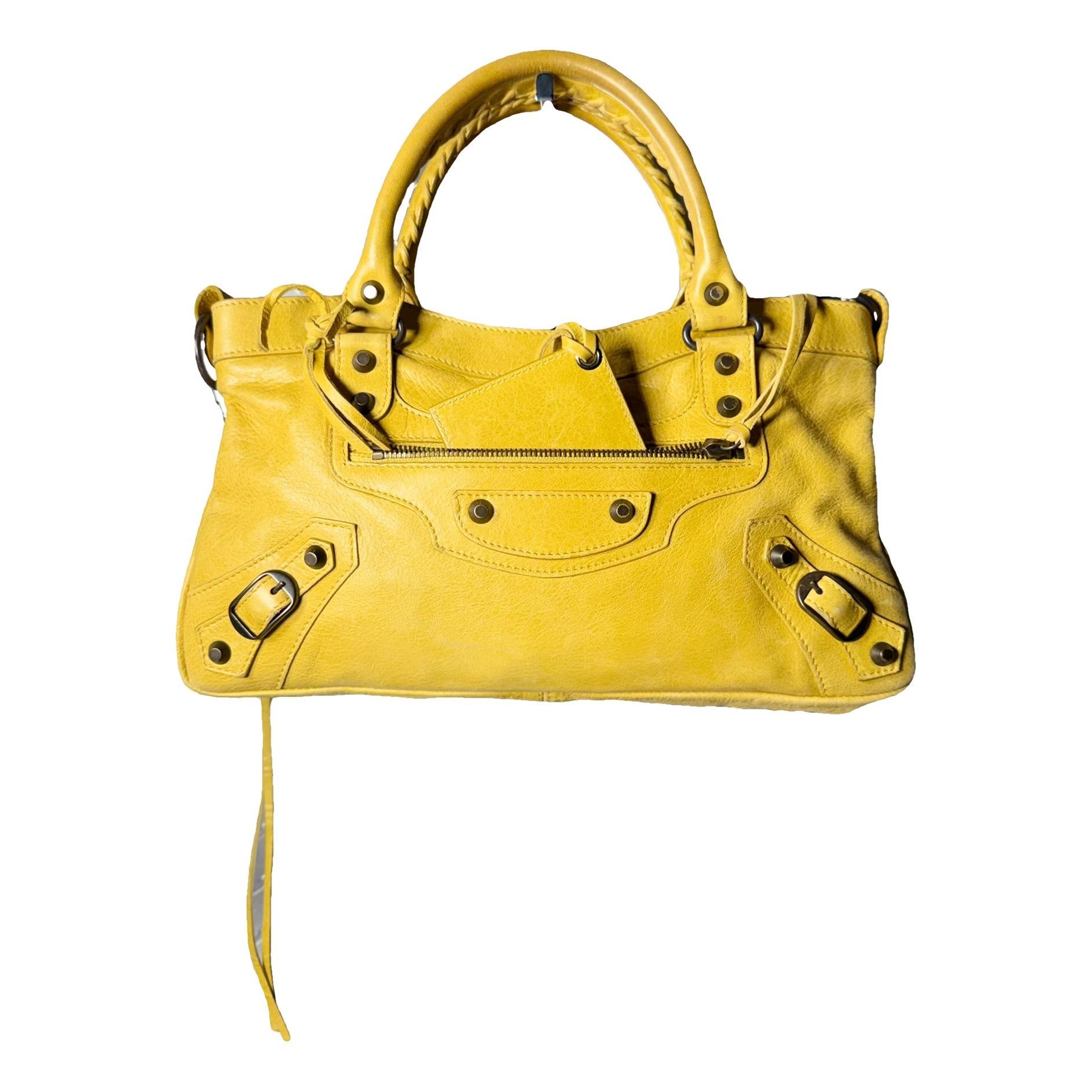 First leather handbag