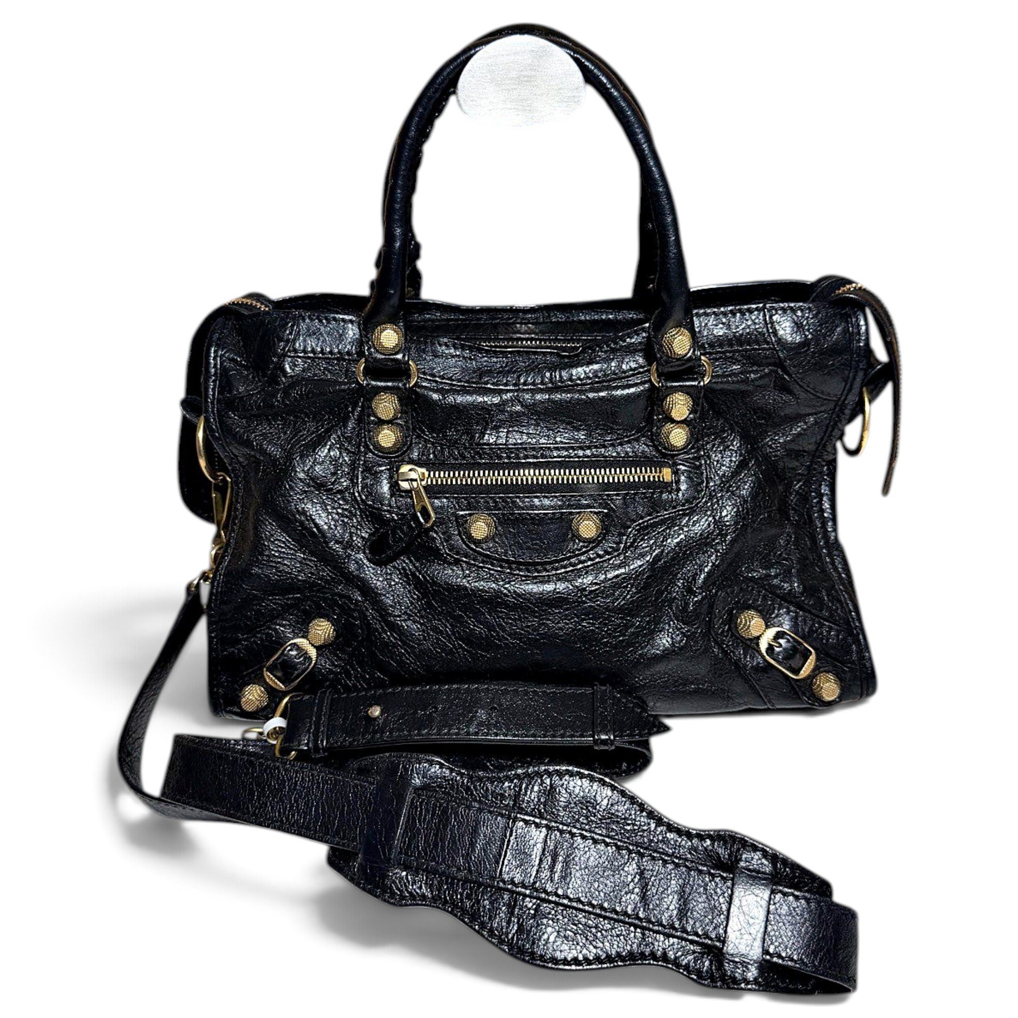 Classic Metalic leather handbag