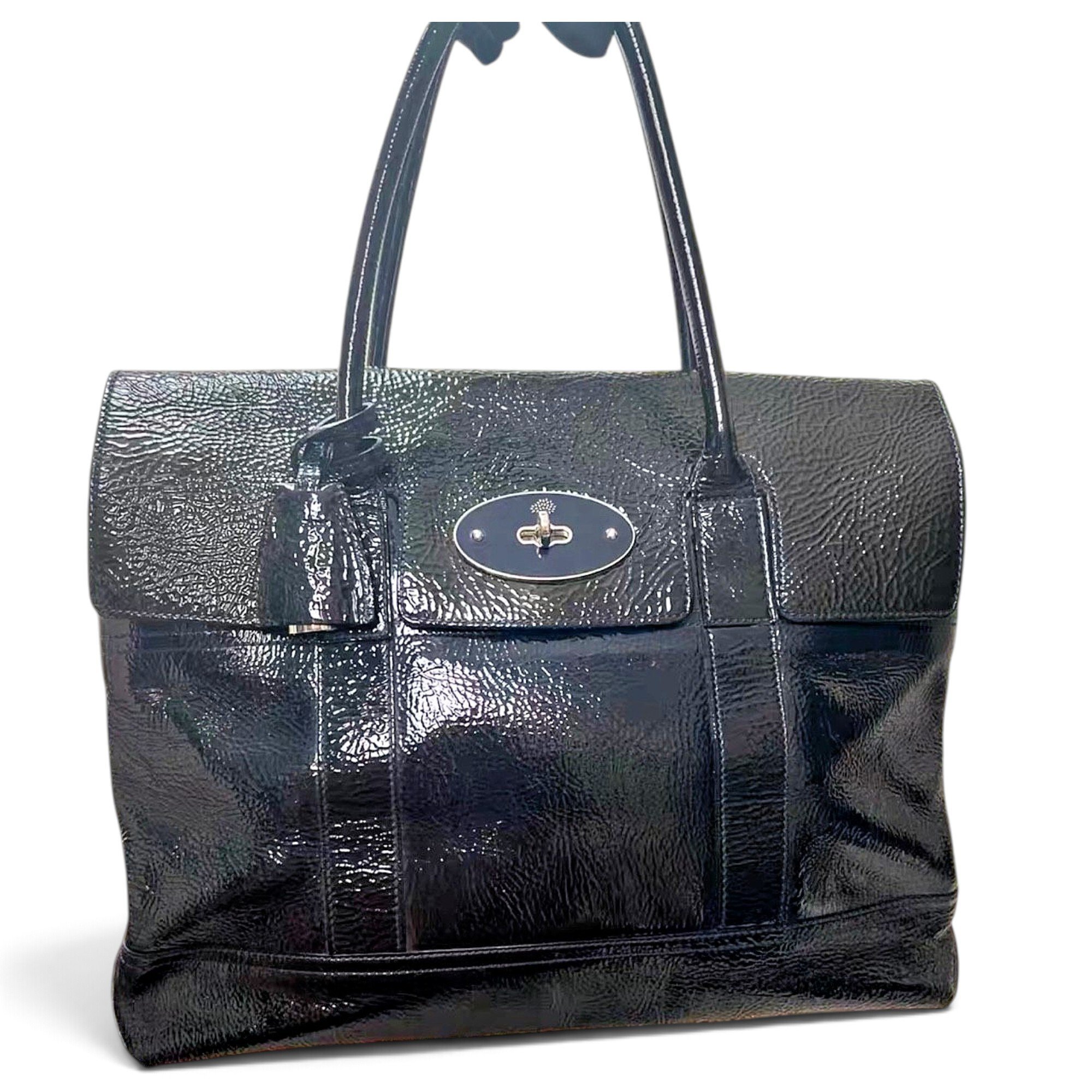 Bayswater patent leather tote