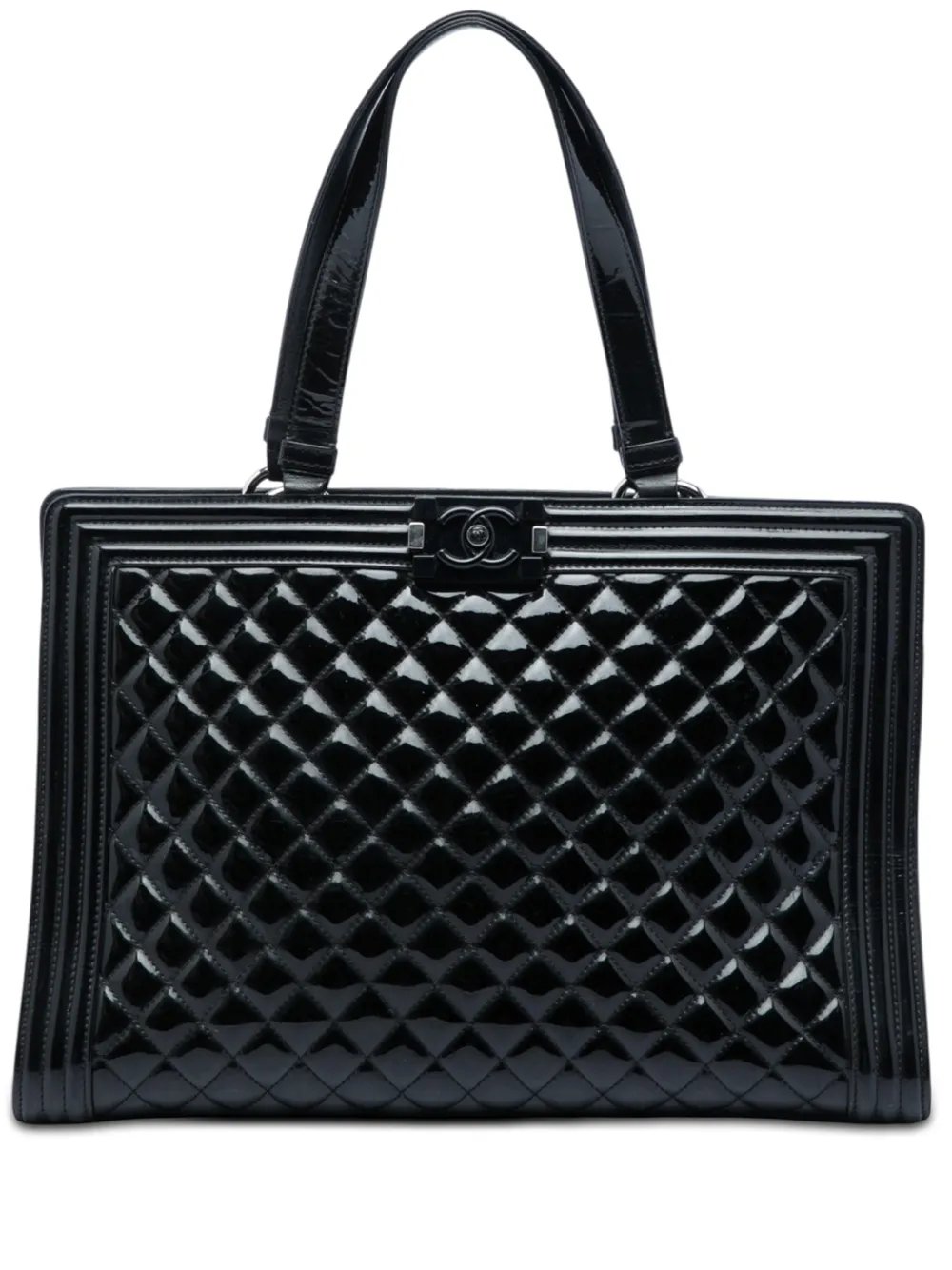 2014-2015 Large Quilted Patent Boy Shopping tote bag