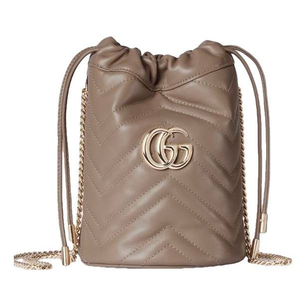 GG Marmont Chain Bucket leather crossbody bag