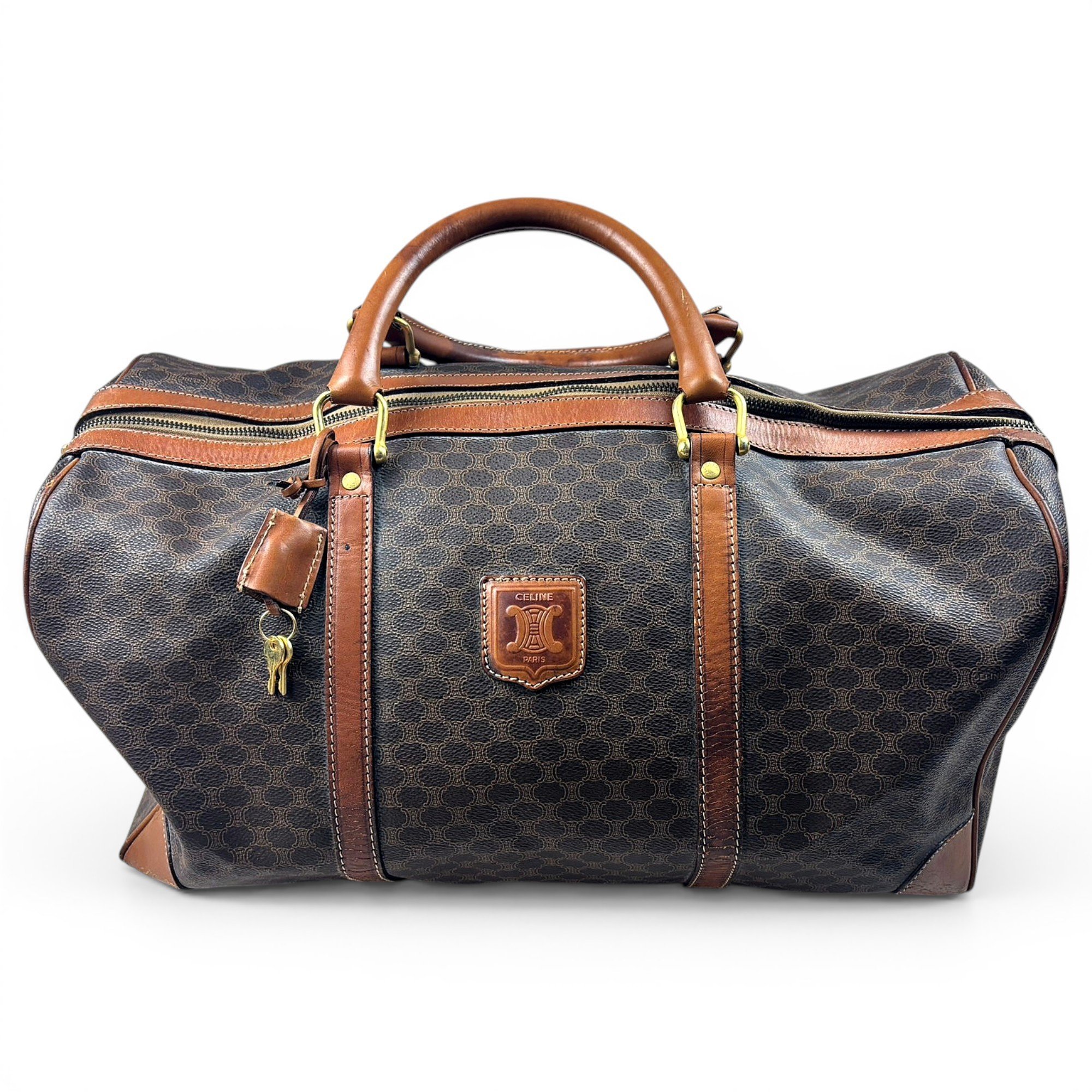 Leather bowling bag