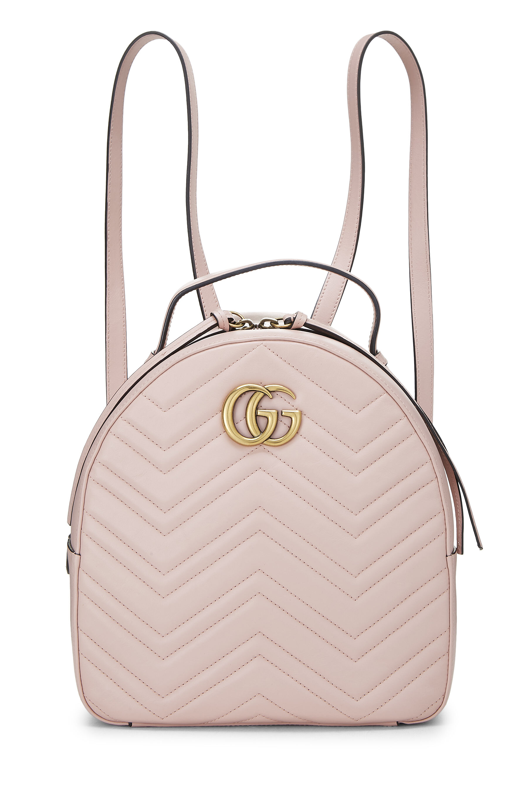 Gucci Pink Leather GG Marmont Backpack