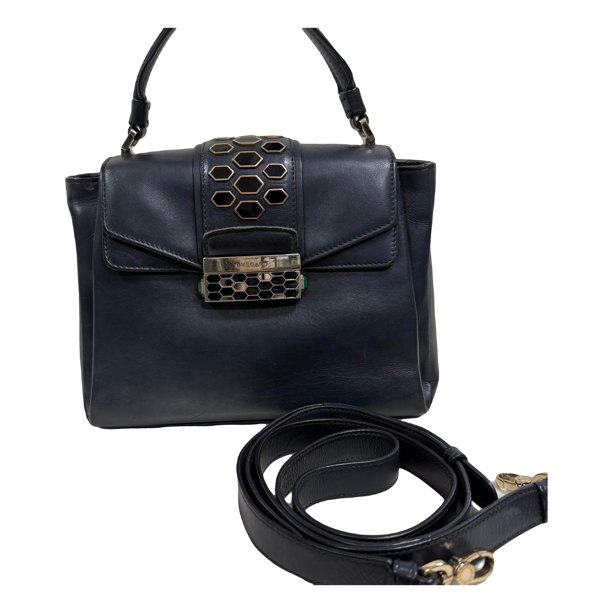 Serpenti leather handbag