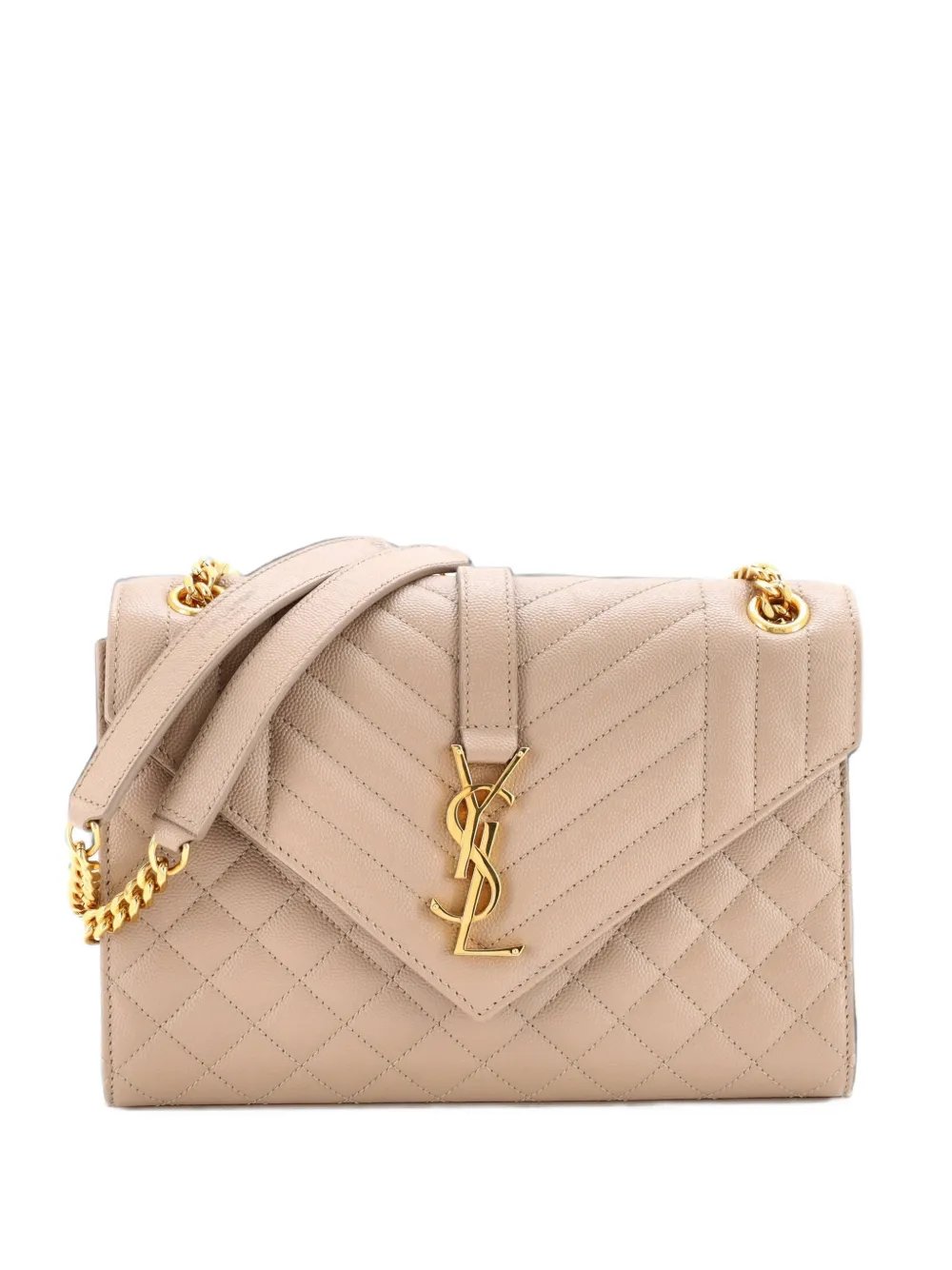 Classic Monogram Envelope Satchel Mixed Matelasse Leather Medium shoulder bag