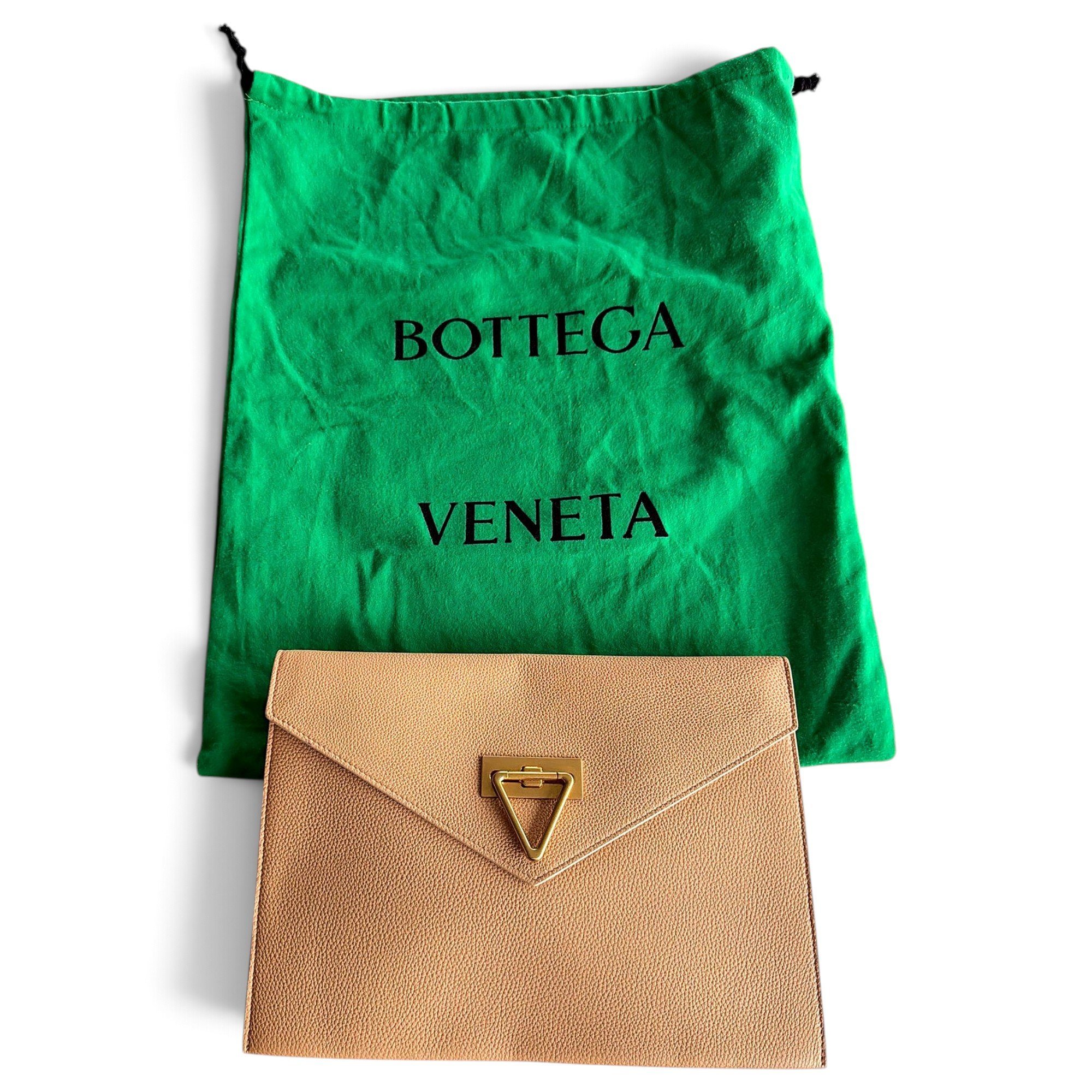 Leather clutch bag