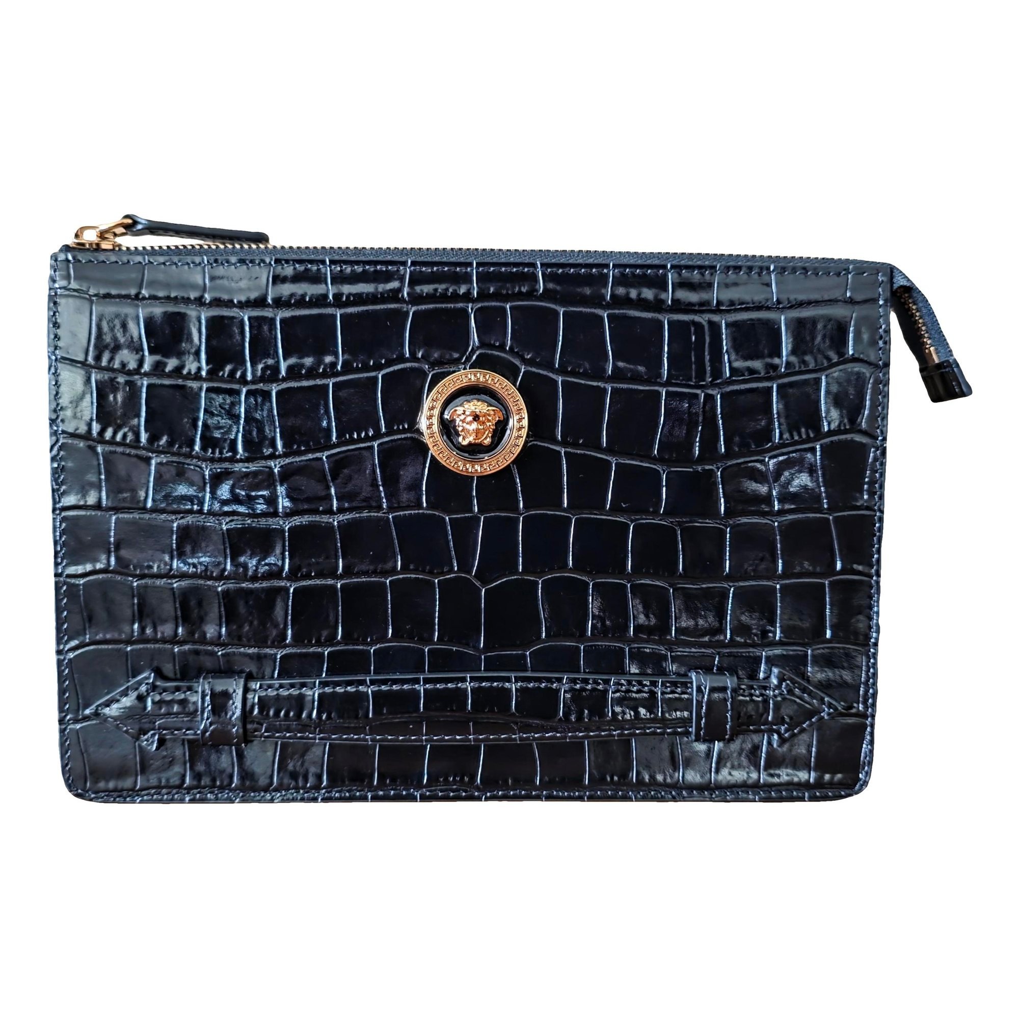 Patent leather clutch bag