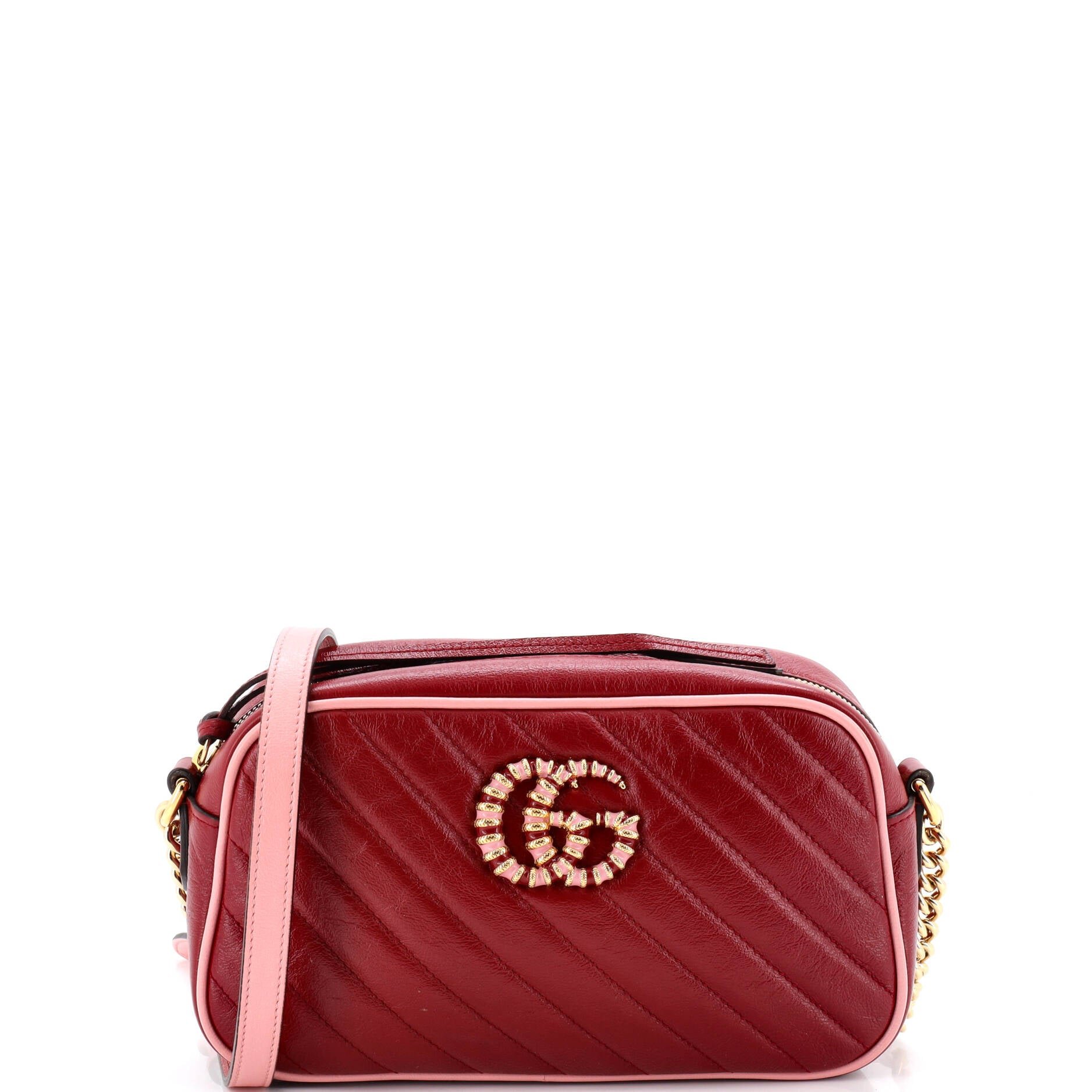 Gucci GG Marmont Shoulder Bag Diagonal Quilted Leather Small