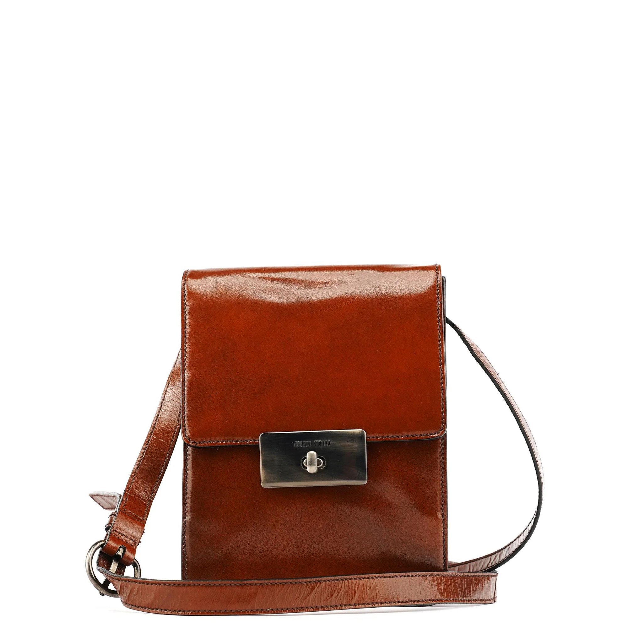 Pocket leather crossbody bag