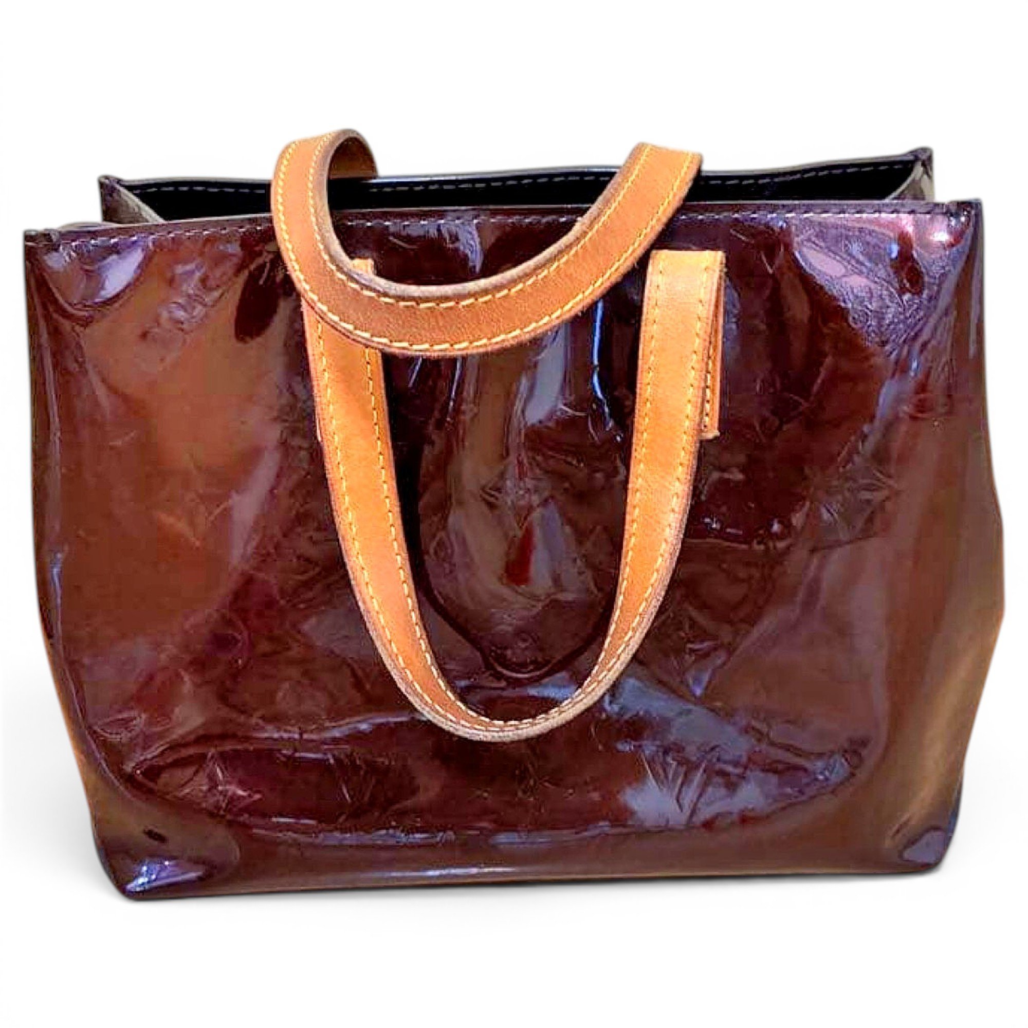 Reade patent leather tote