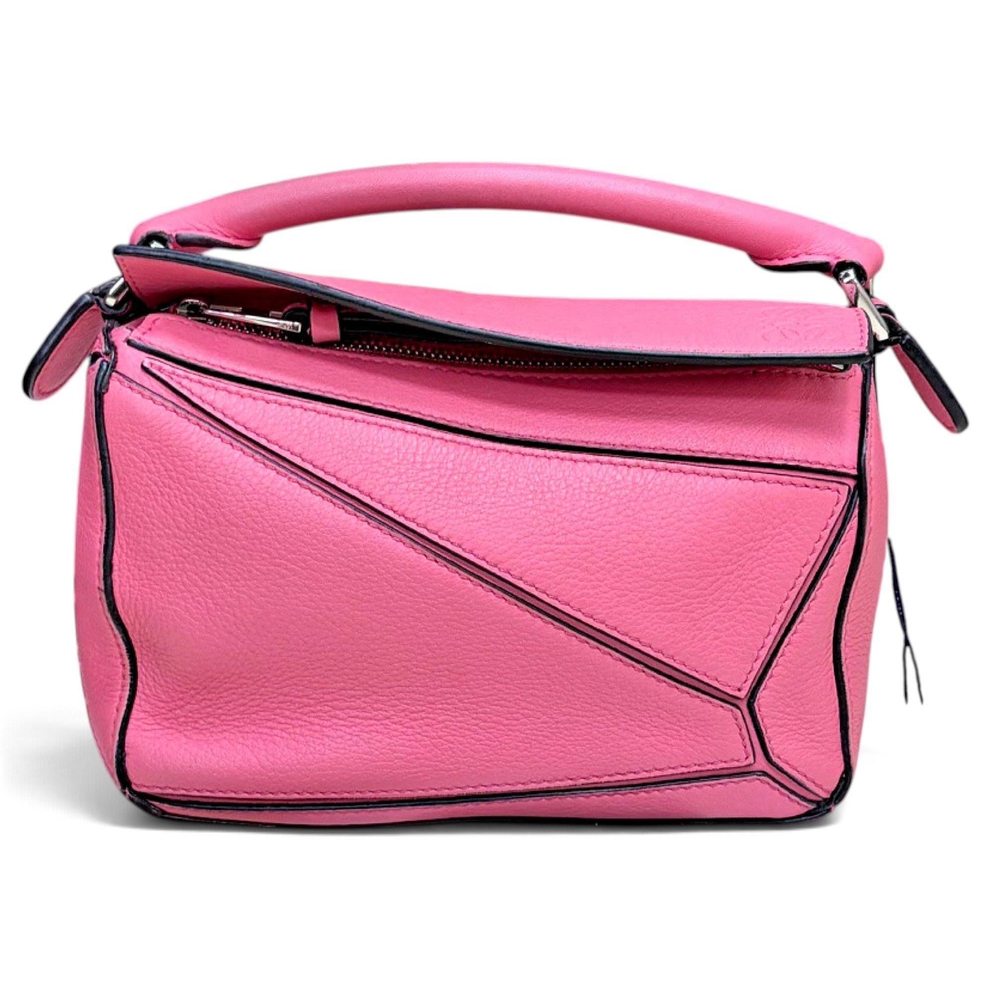 Puzzle leather handbag