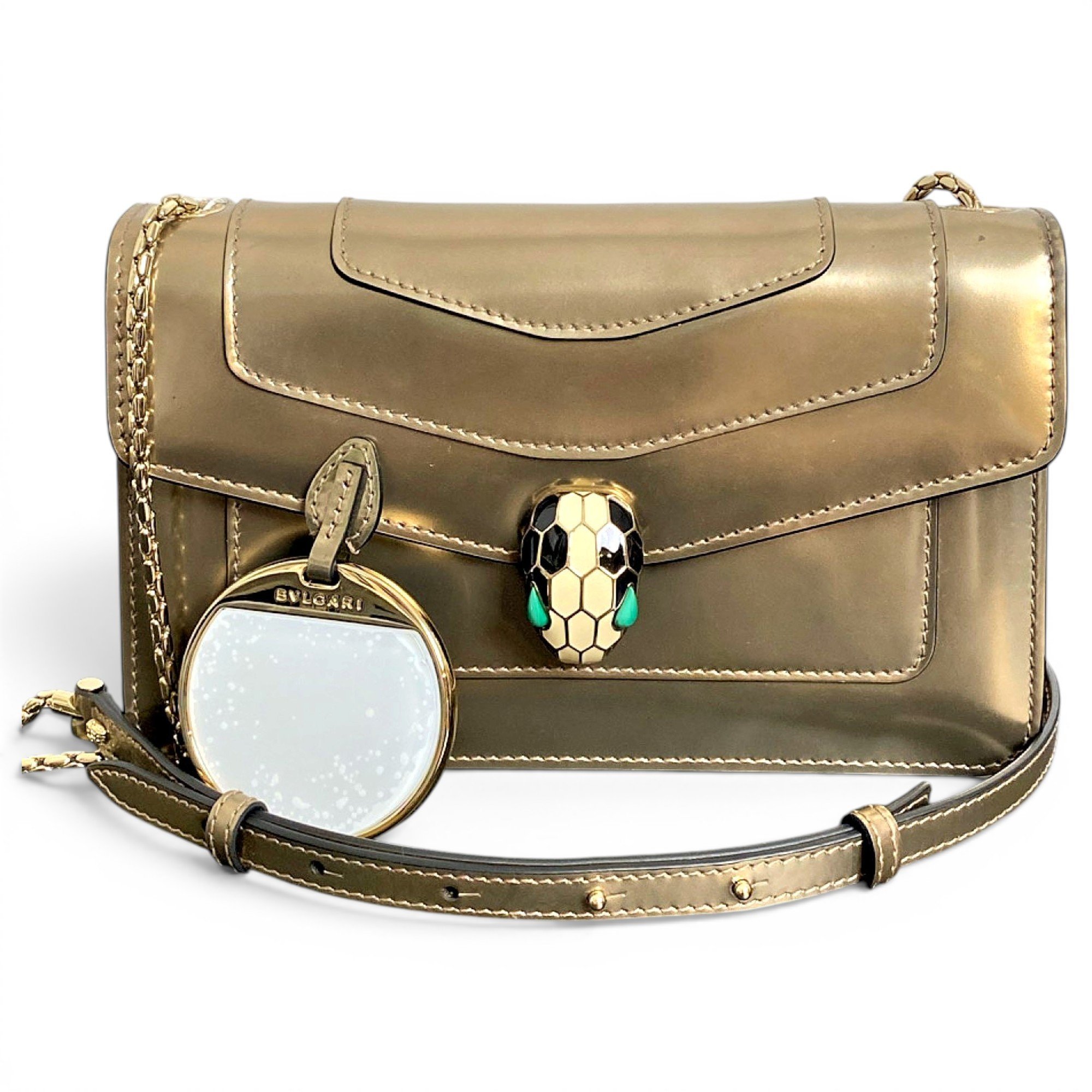 Serpenti leather handbag