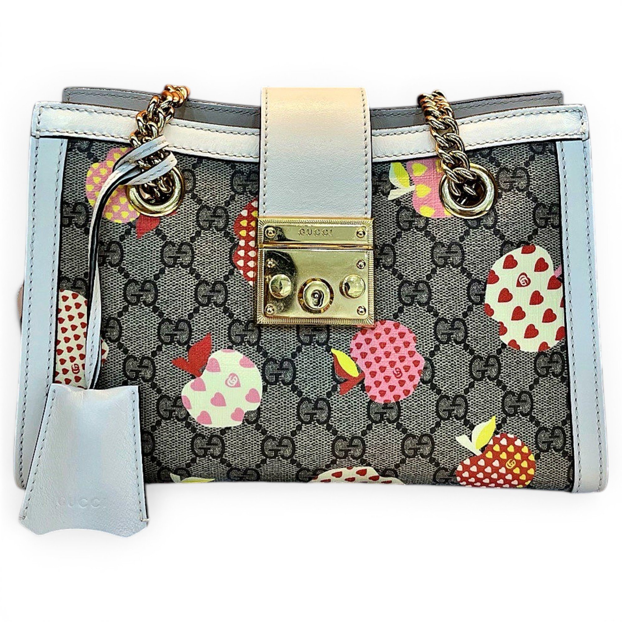 Padlock leather handbag