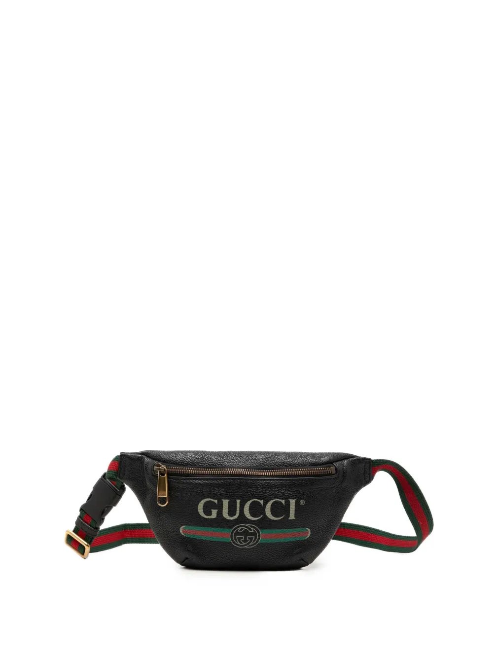 2000-2015 Small Grained Calfskin Web Logo belt bag