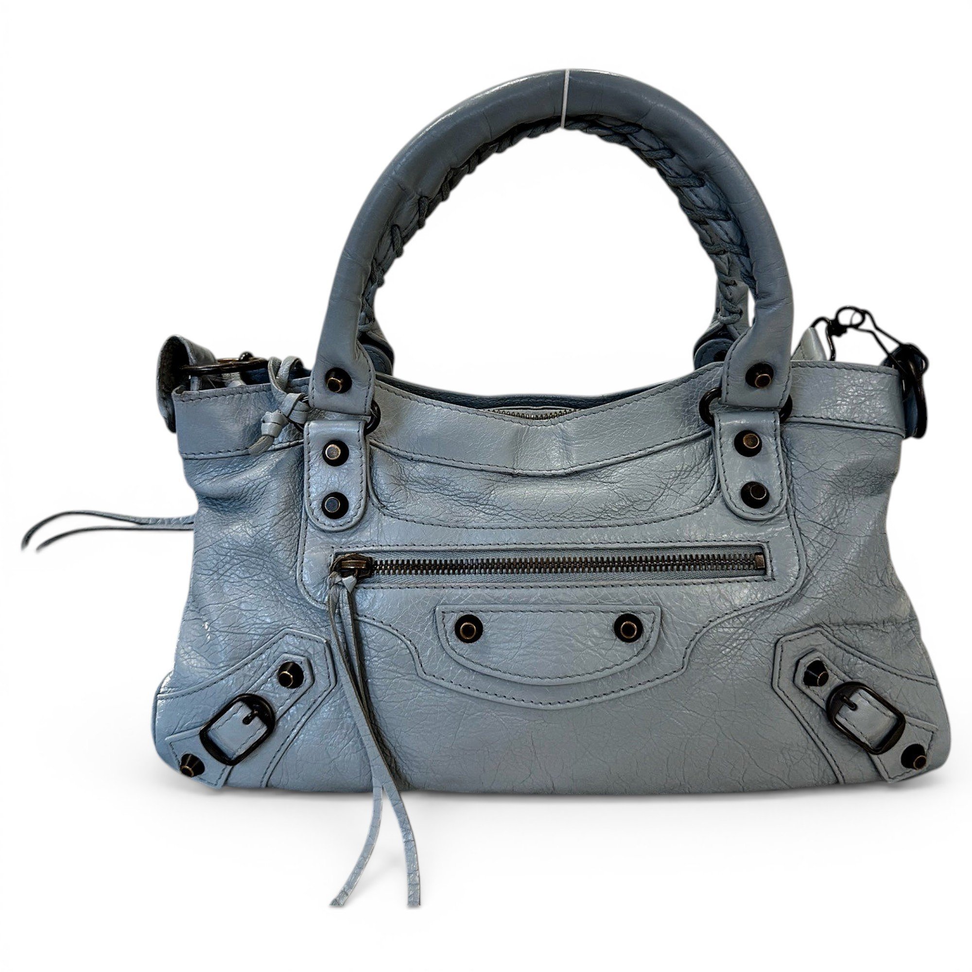 City leather handbag