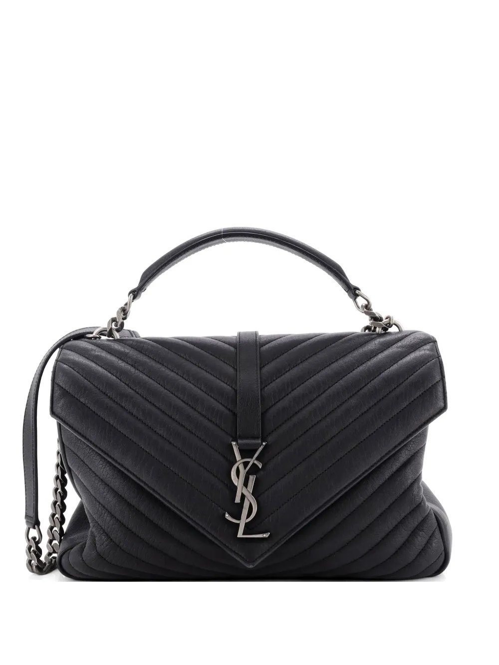 Classic Monogram College Bag Matelasse Chevron Leather Large shoulder bag