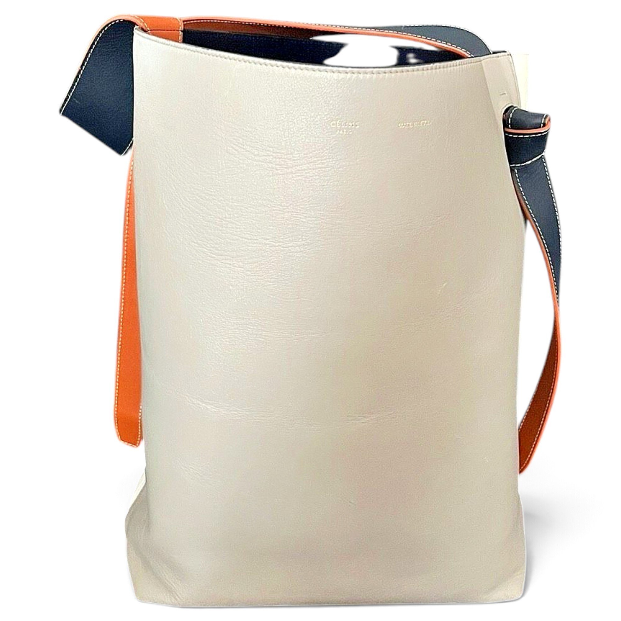 Twisted leather handbag