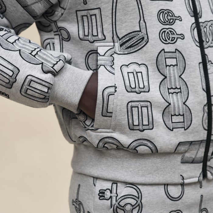 Gris Byzantin "Cahier Du Colporteur" Reversible Jacket
