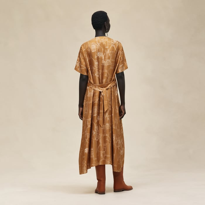 Marron Ocre "Etriers Remix" Classic Caftan