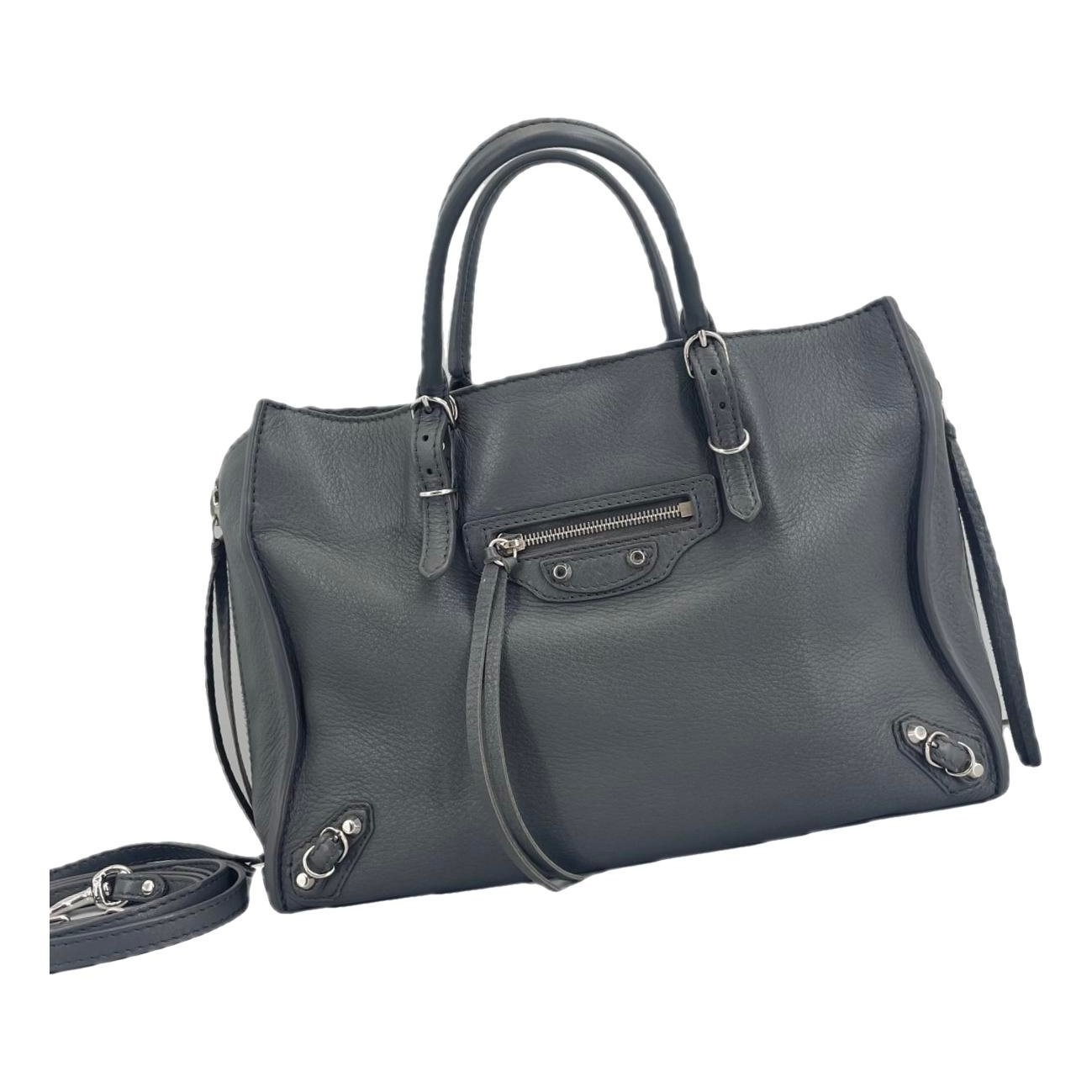 Papier leather handbag