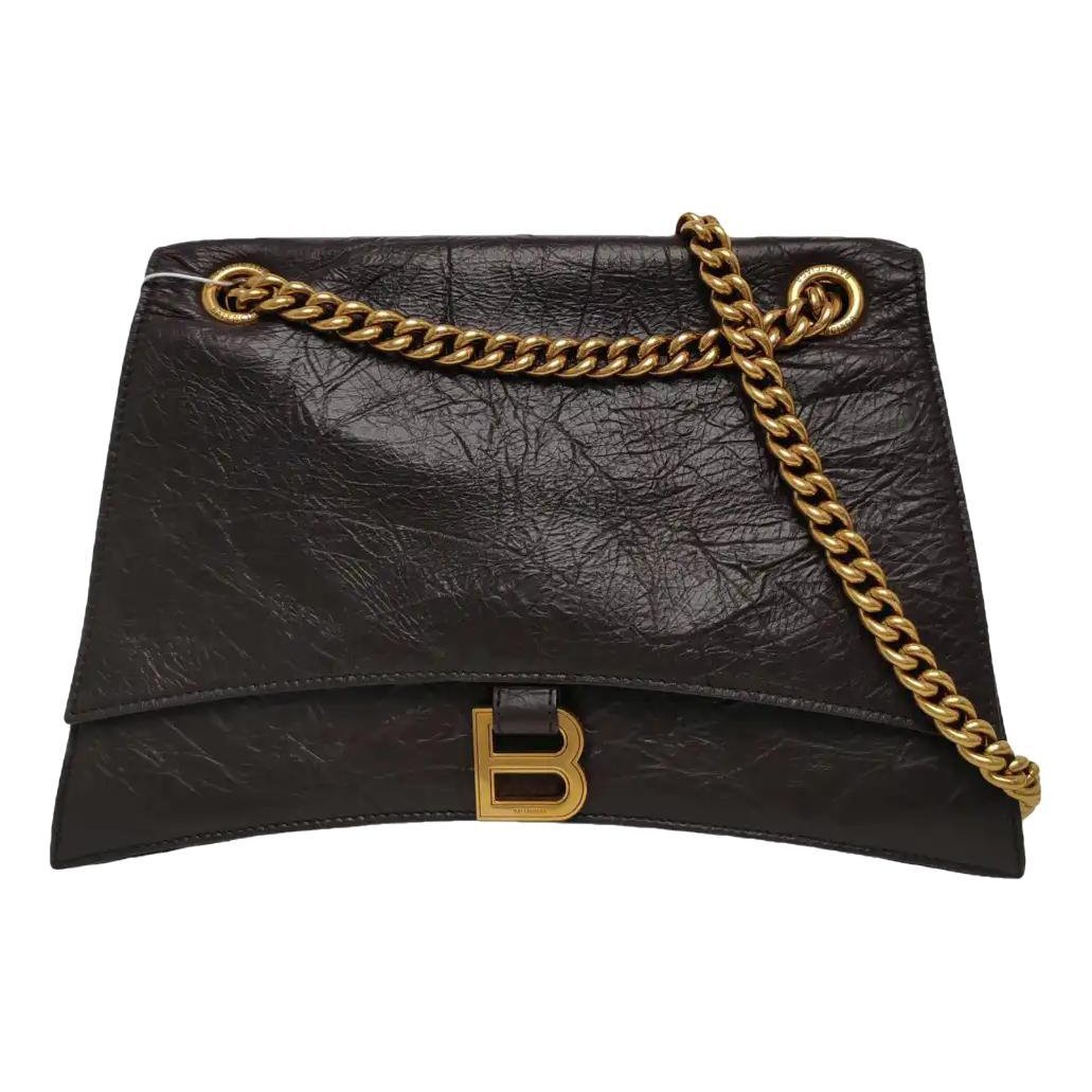 Crush leather crossbody bag