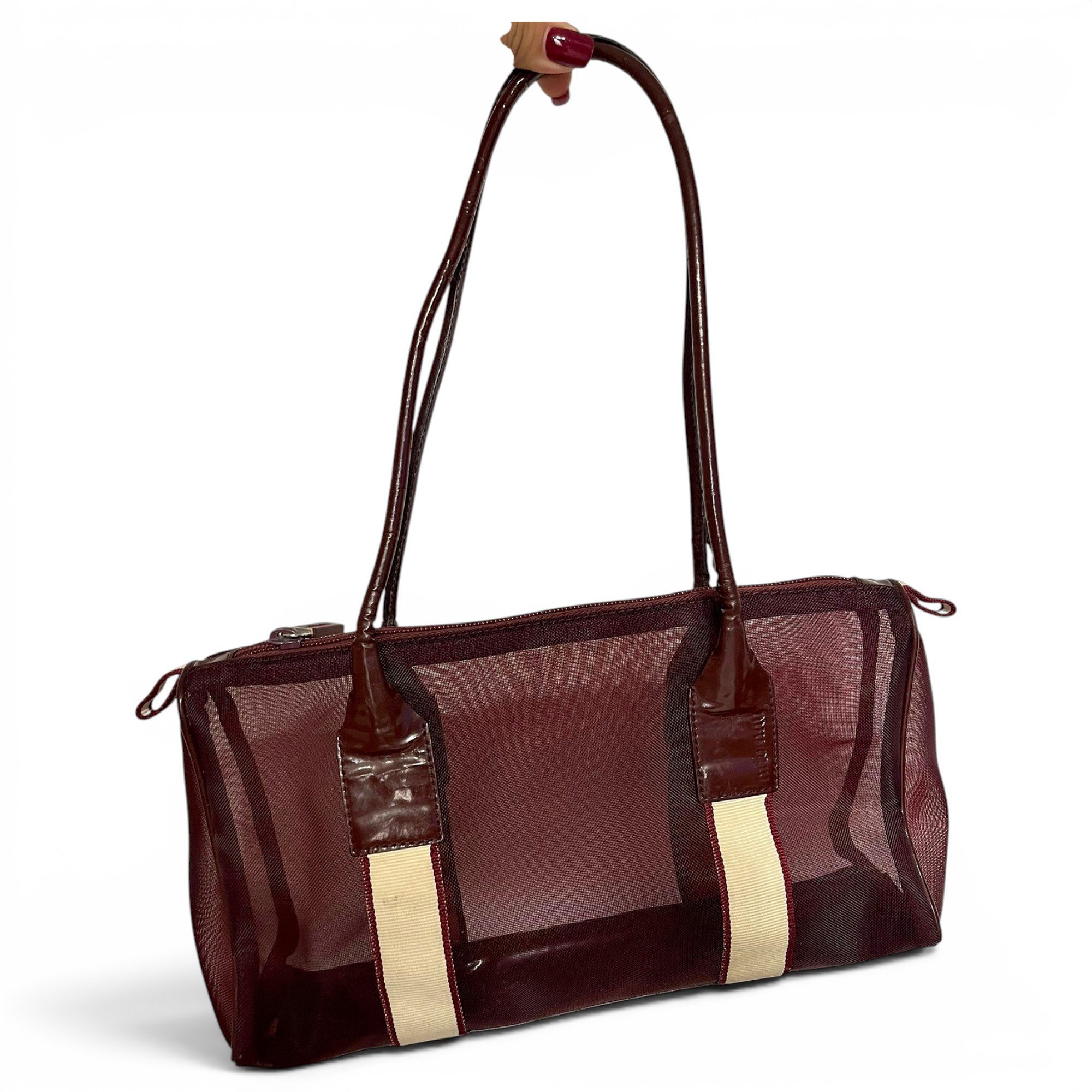 Patent leather handbag