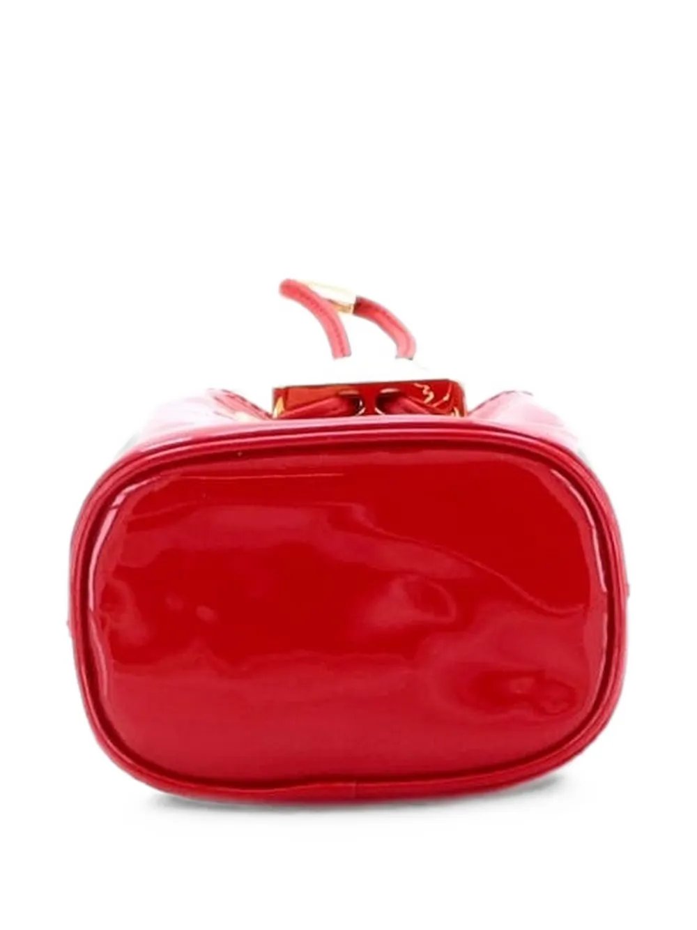 Triangle Logo Drawstring Pouch Patent Mini bucket bag