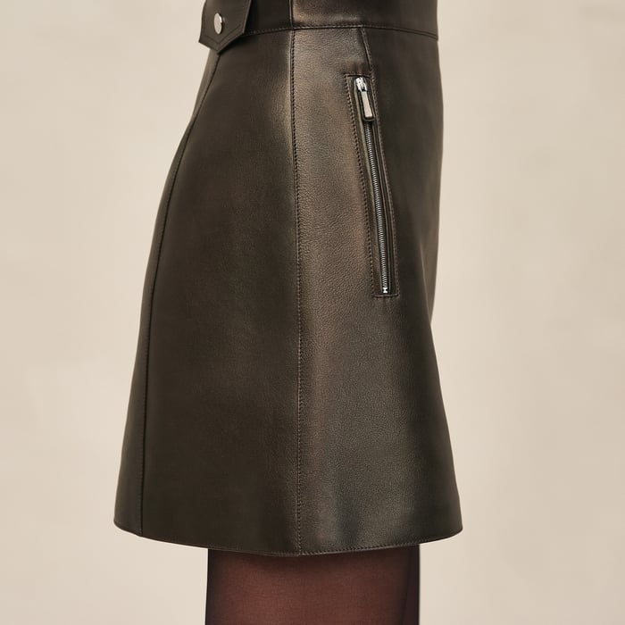 Noir Zipped Miniskirt