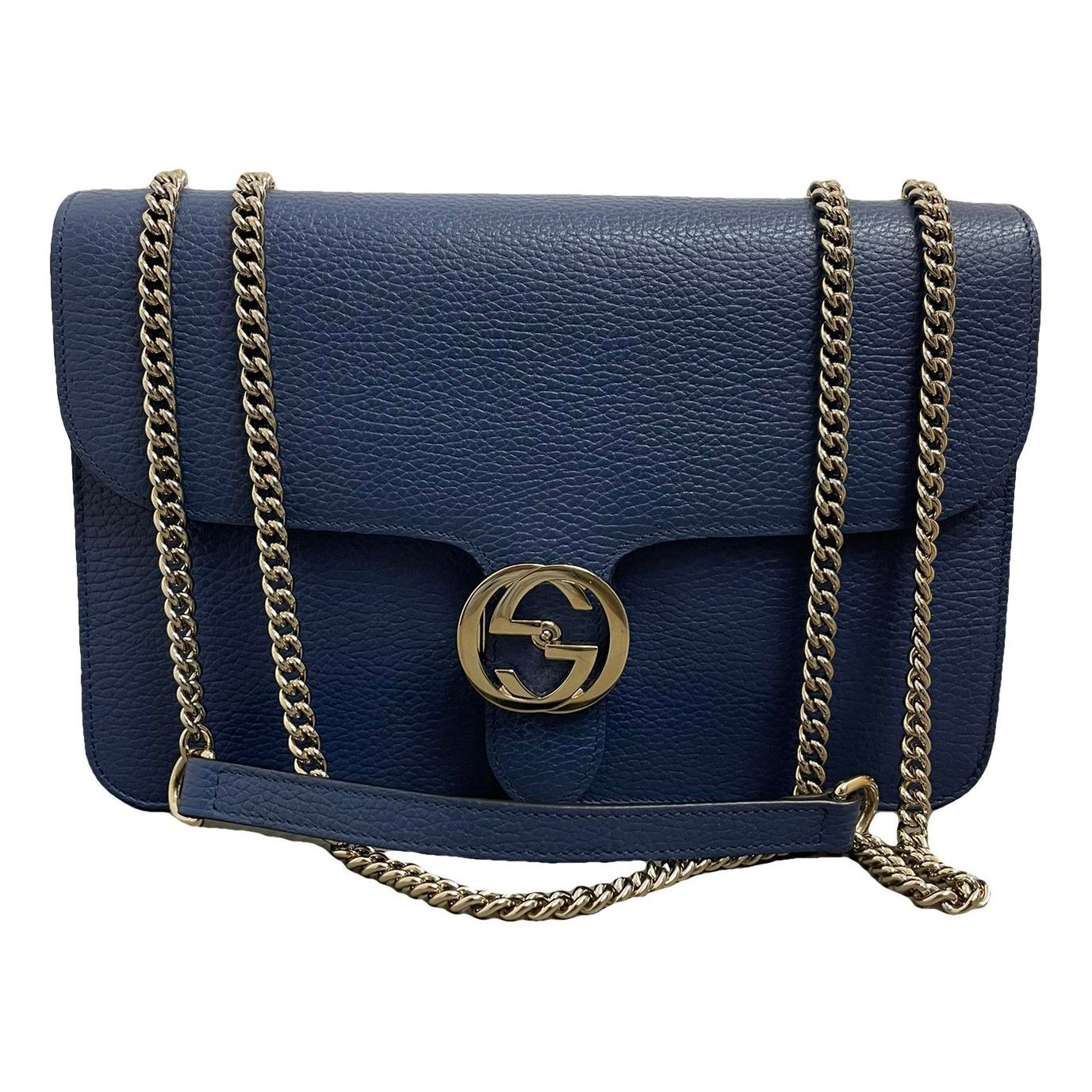 Interlocking leather handbag