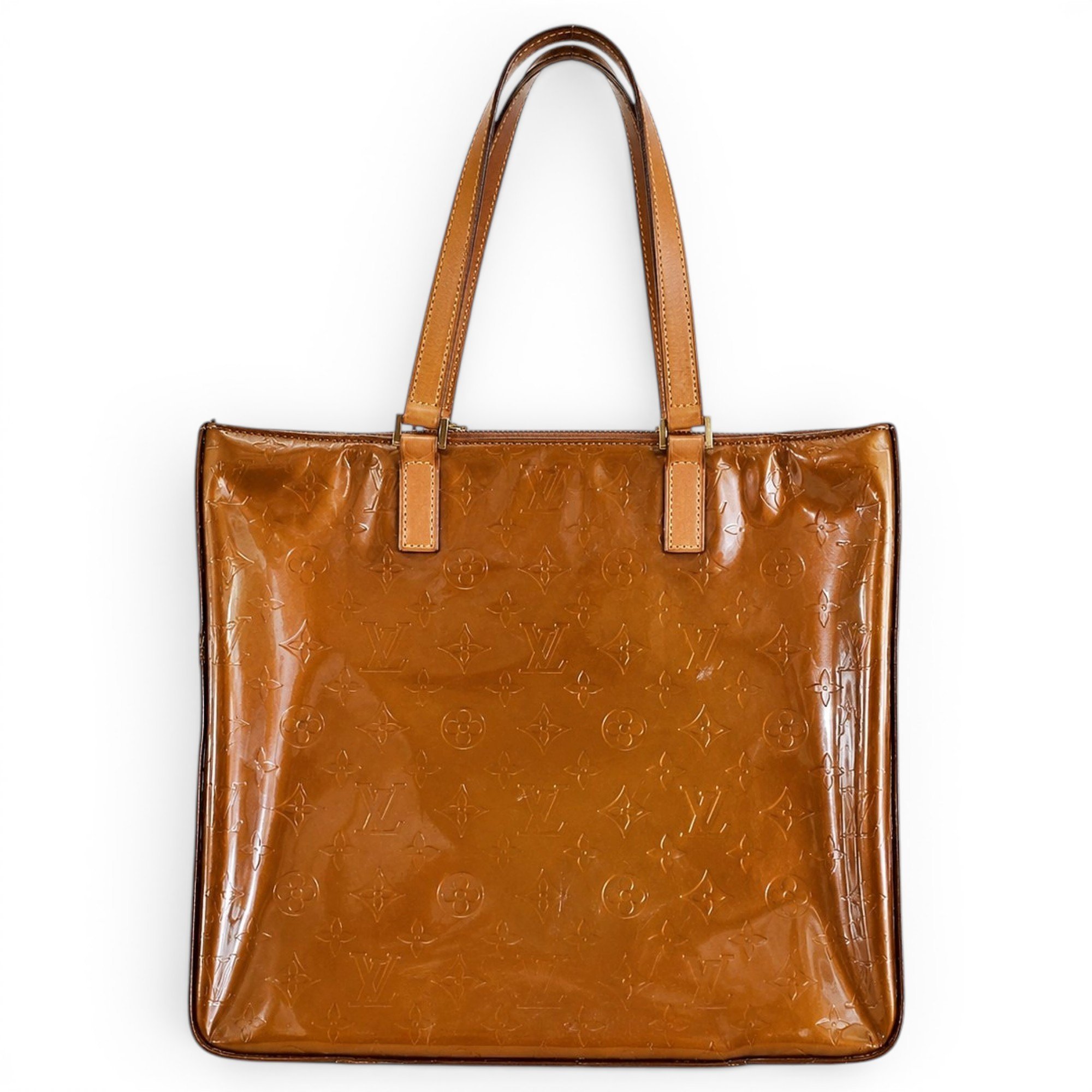 Patent leather tote