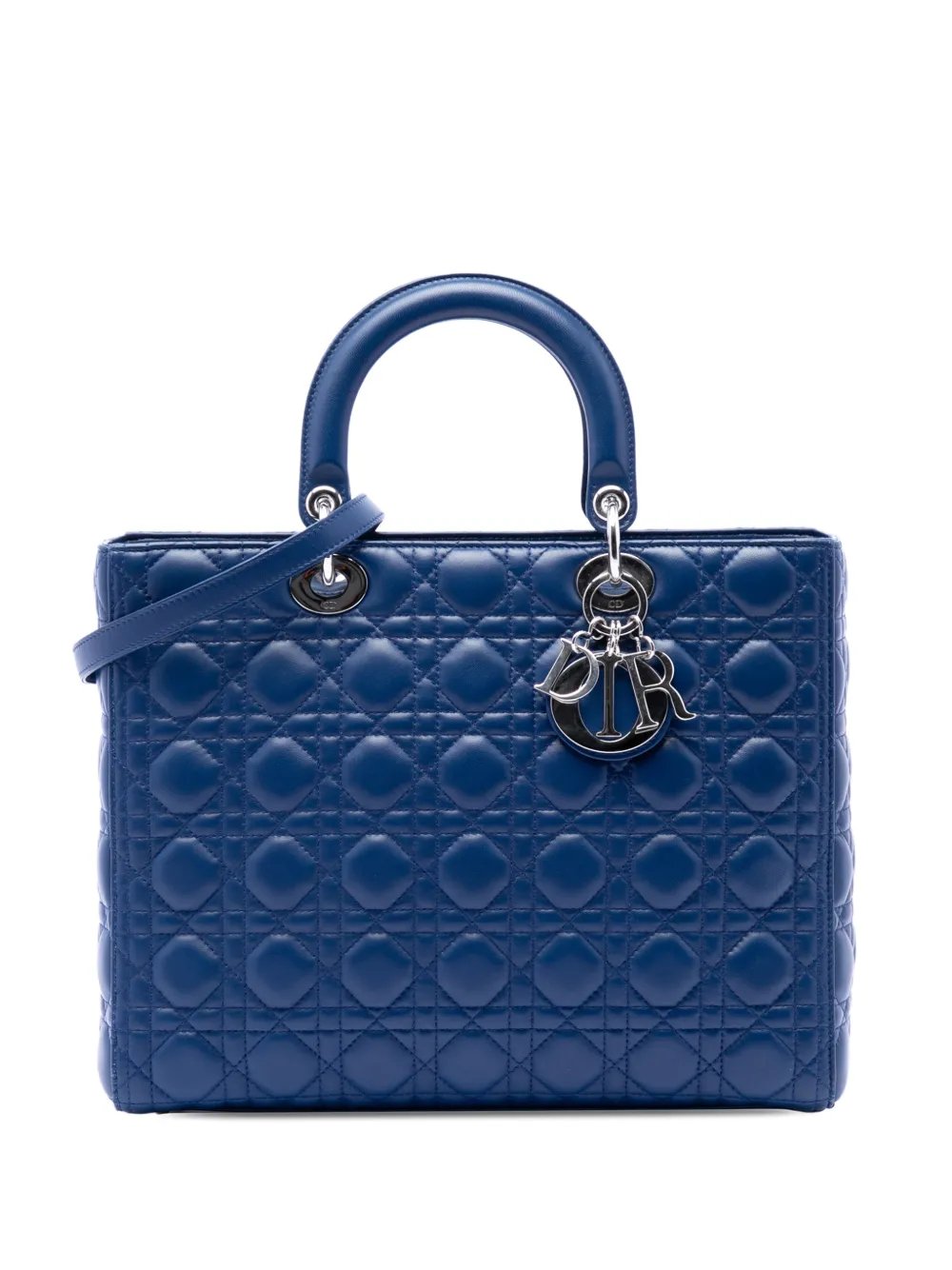 2012 Large Lambskin Cannage Lady Dior satchel
