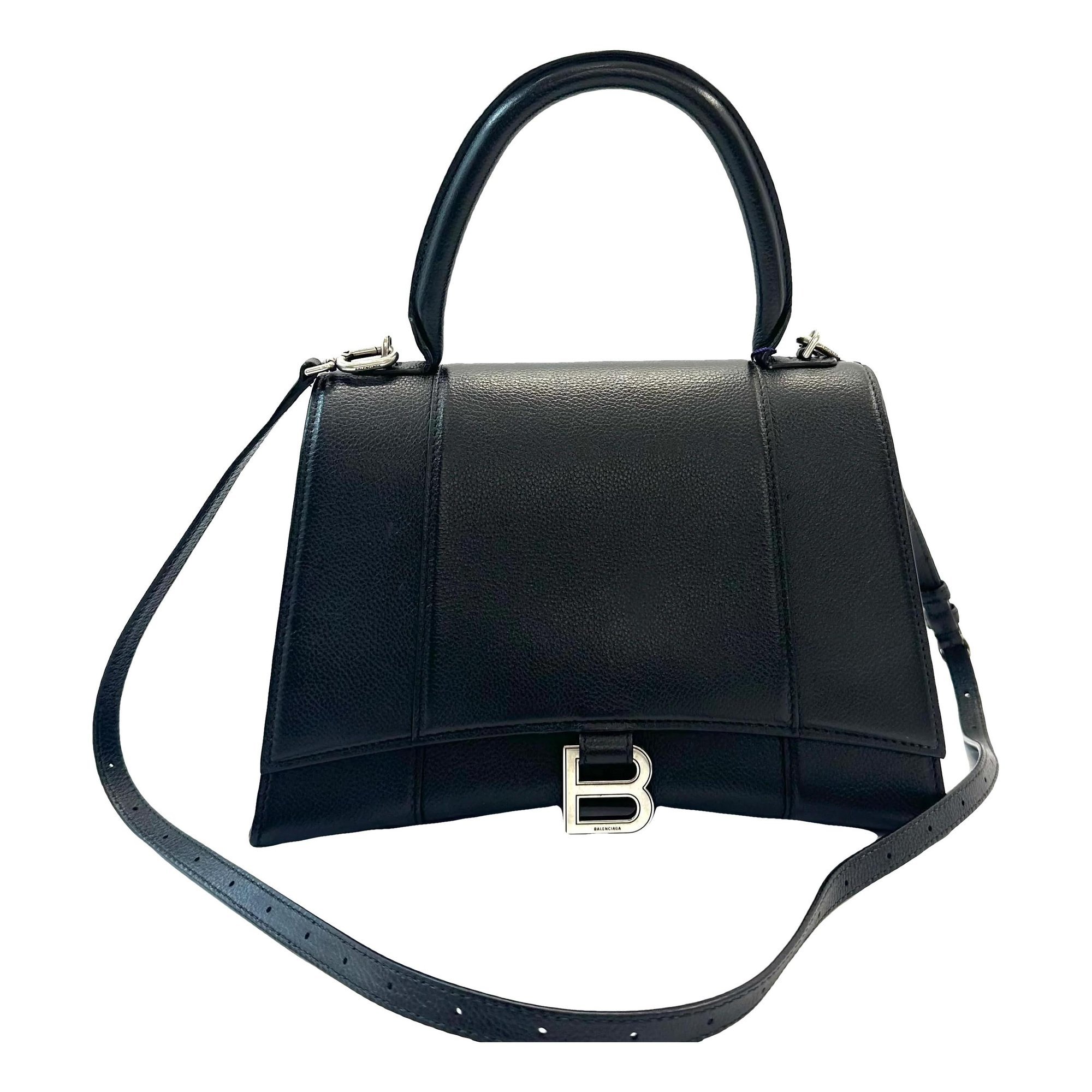 Hourglass leather crossbody bag
