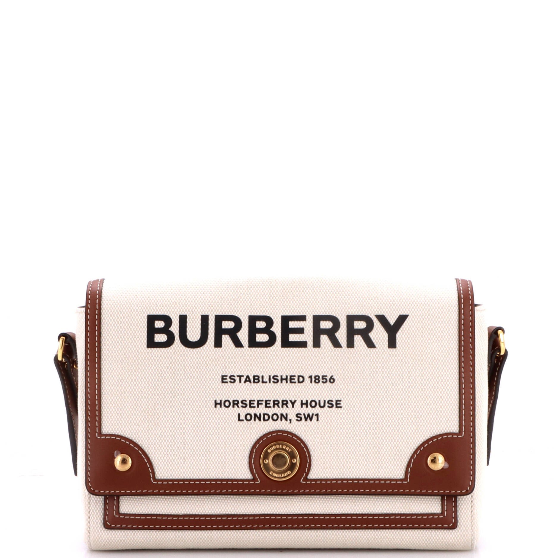 Note Crossbody Bag Canvas with Leather Medium