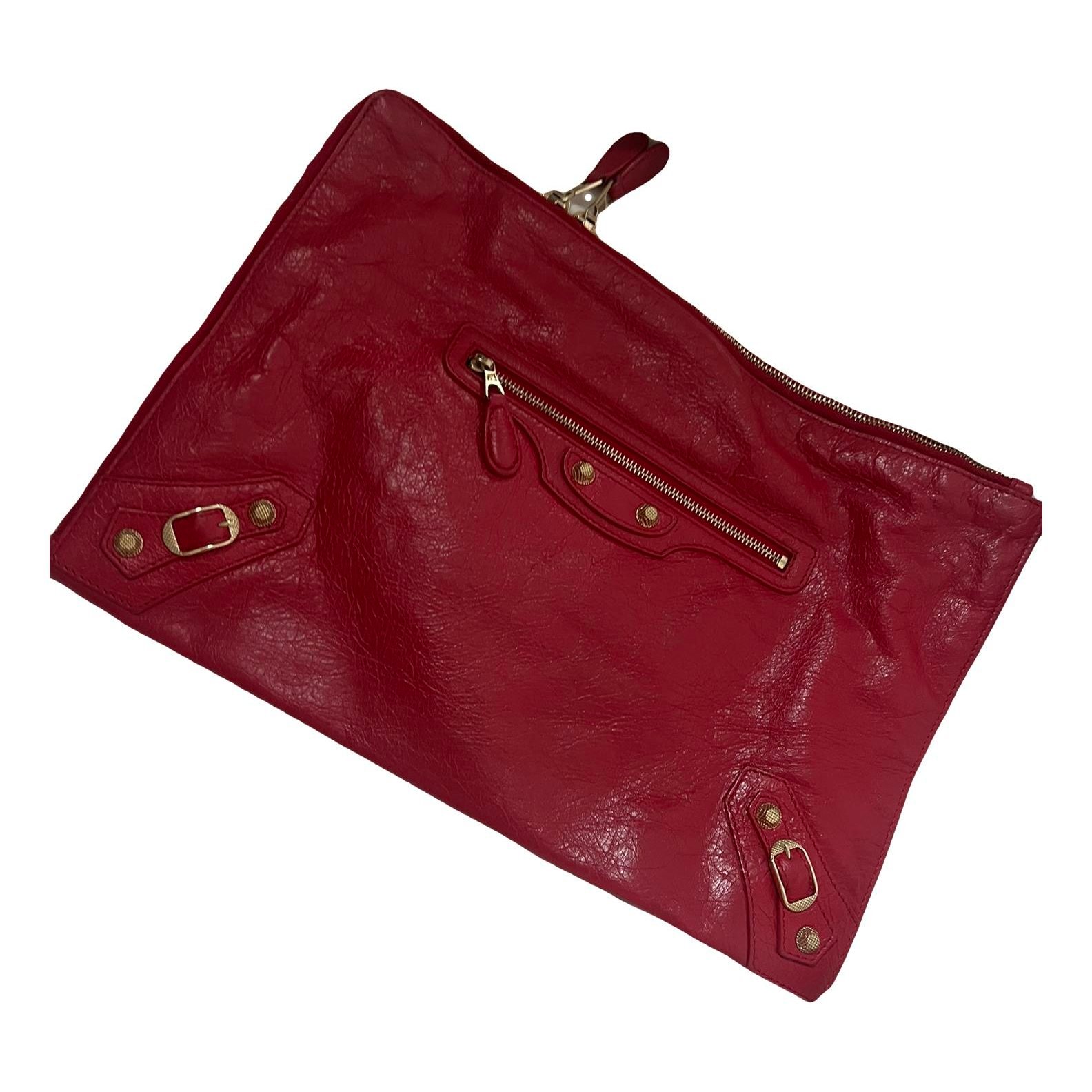 City Clip leather clutch bag