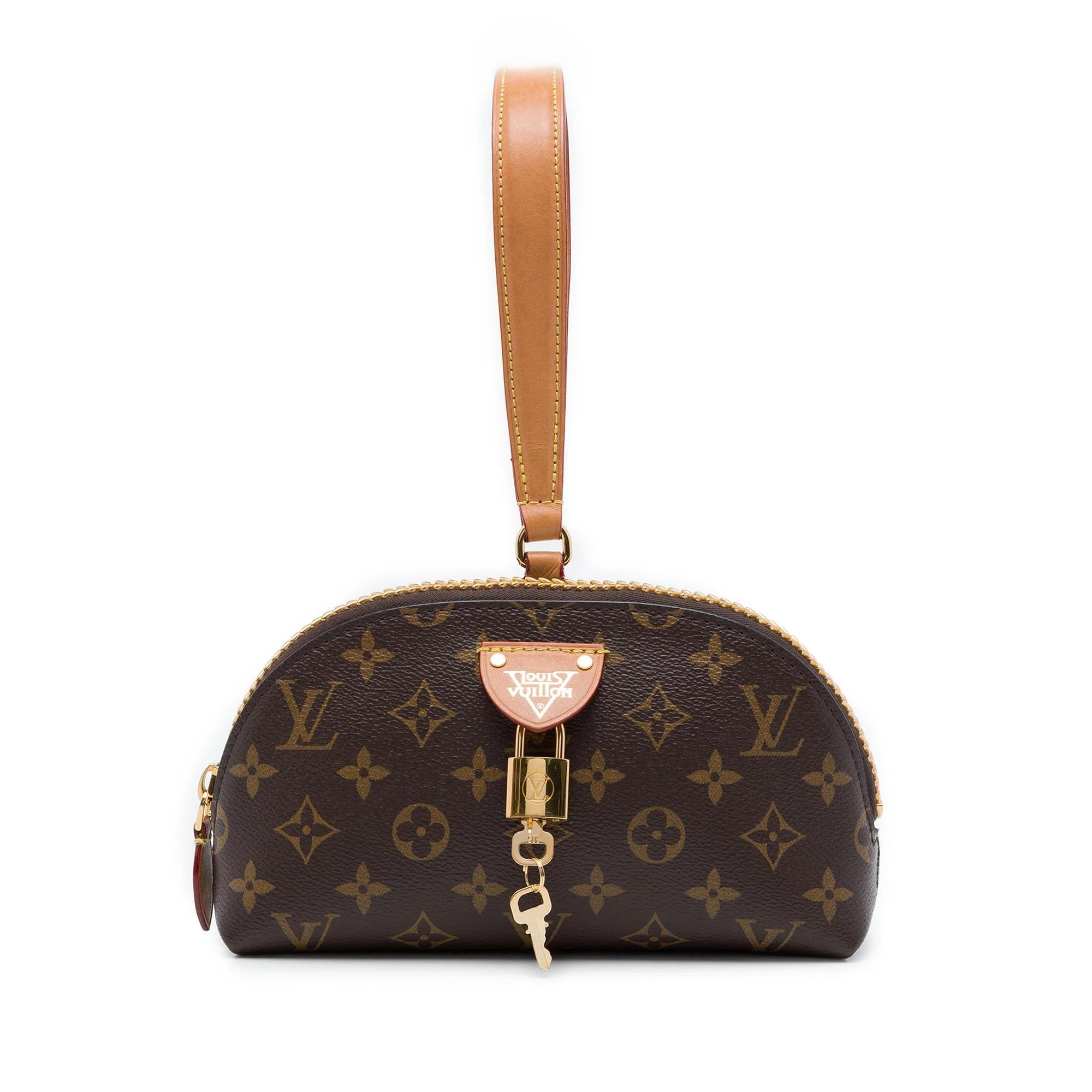 Moon pochette leather clutch bag