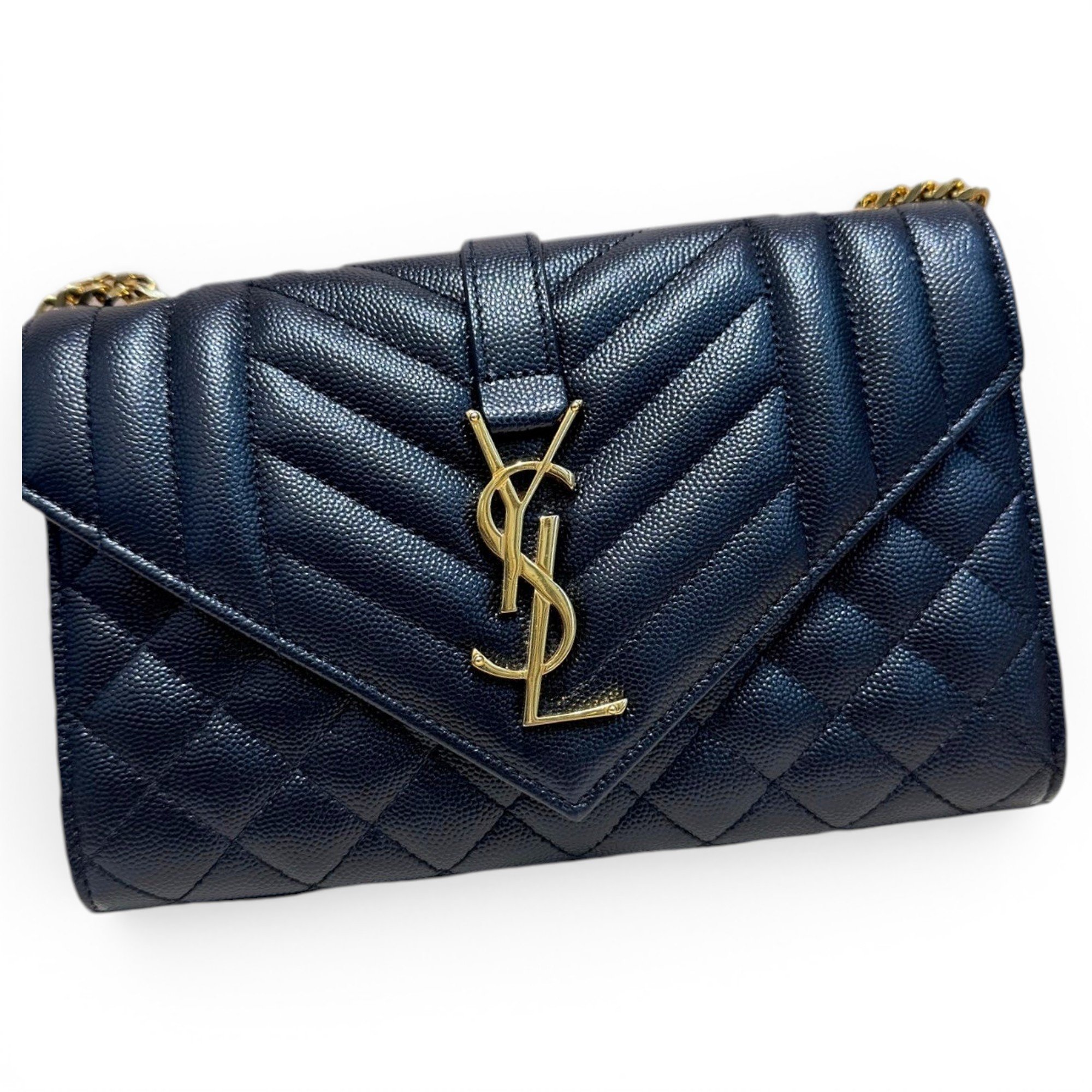 Envelope leather handbag