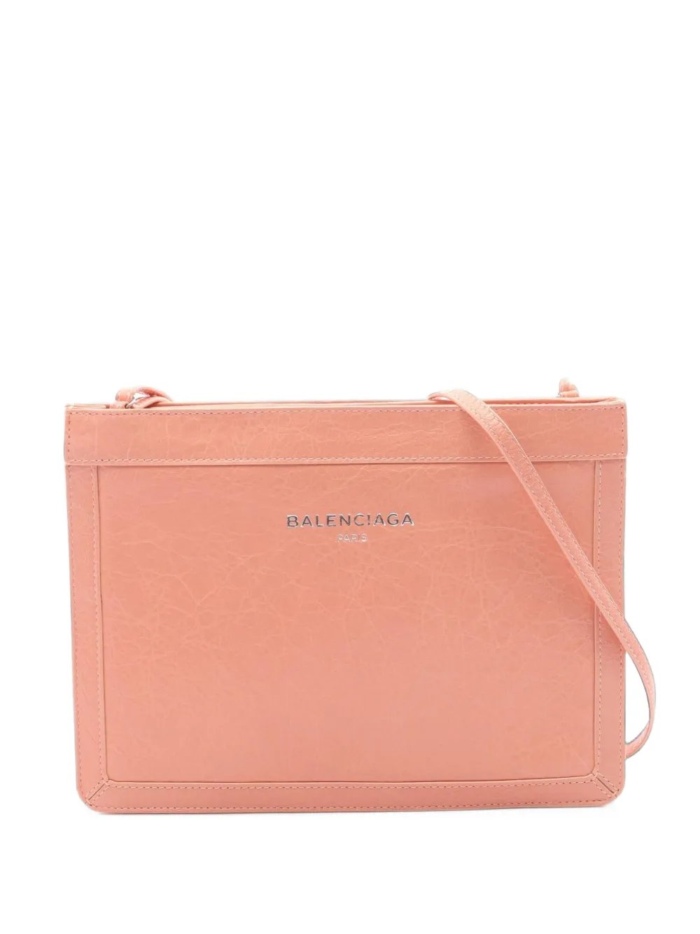 2010s Navy pochette calf leather shoulder bag
