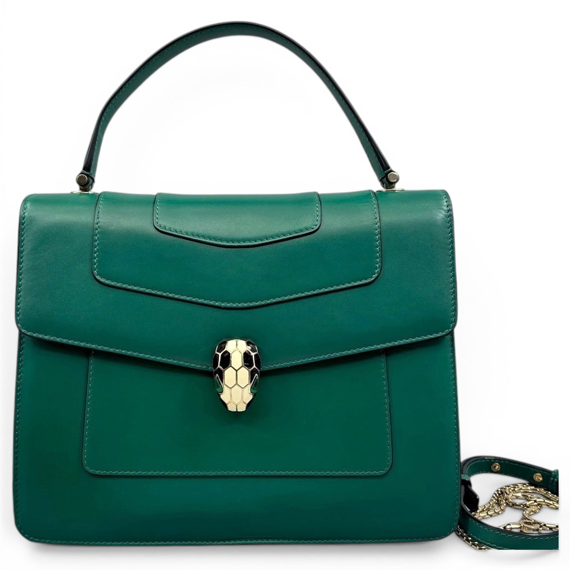 Serpenti leather handbag