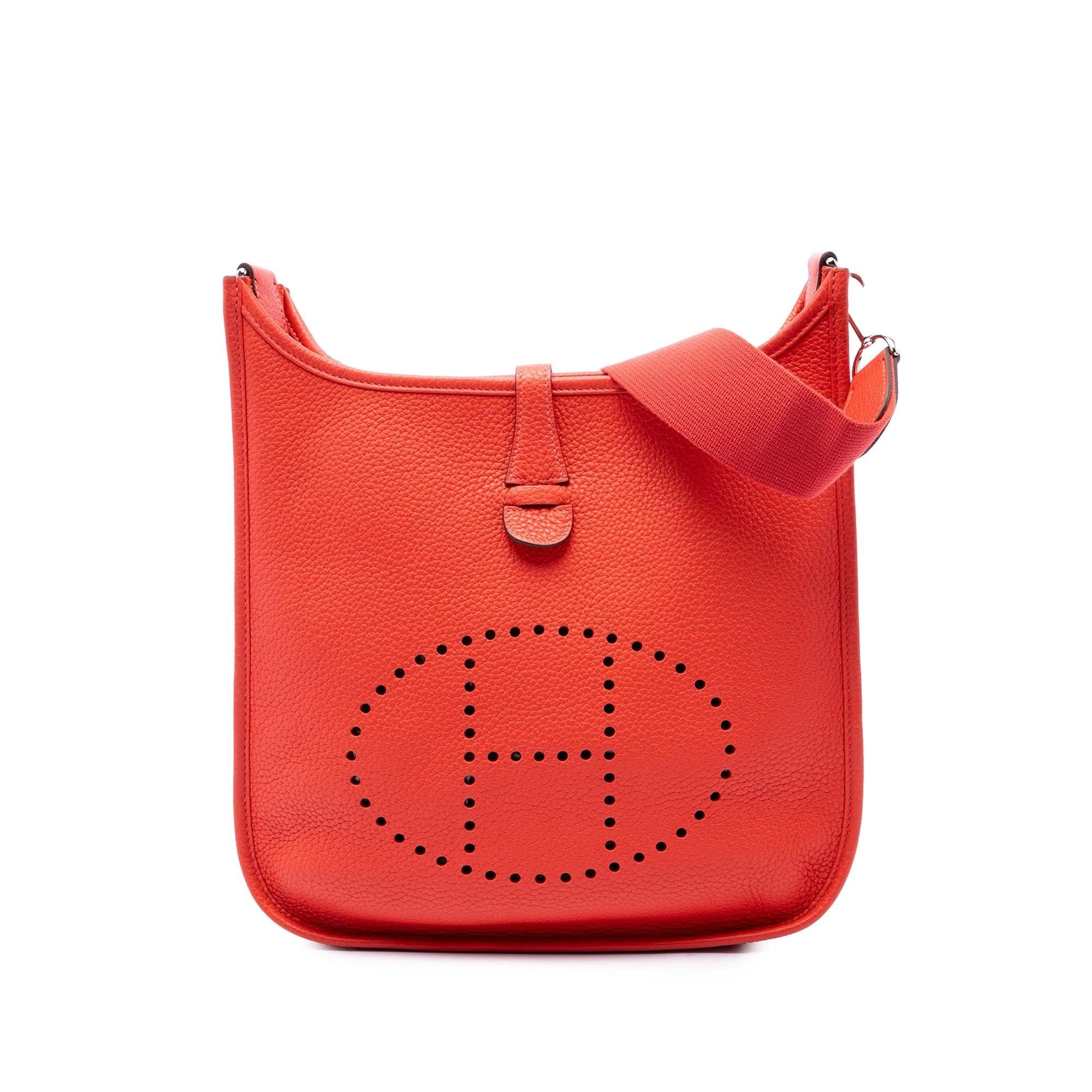 Hermes Evelyne Handbag Capucine Clemence Leather 2014