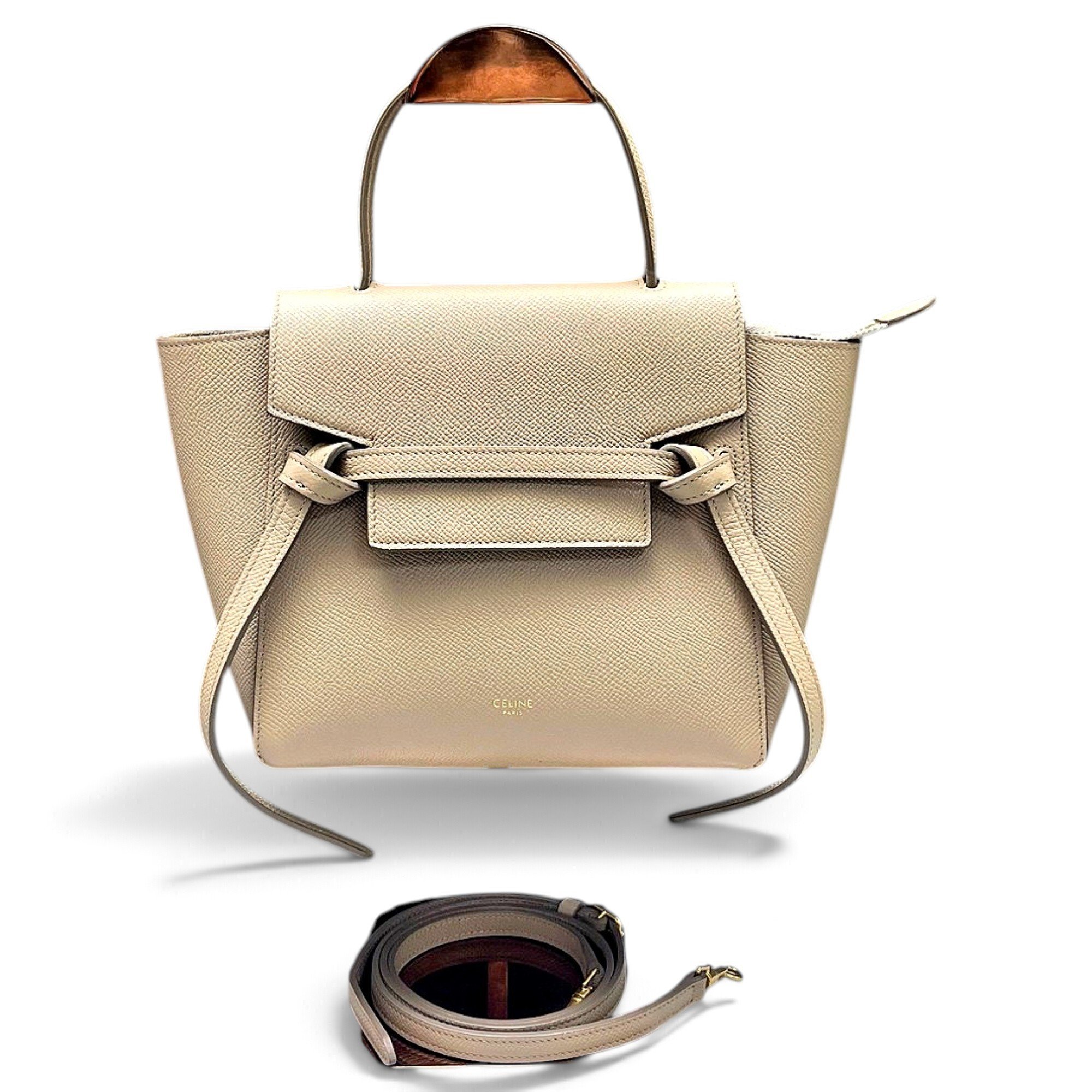 Belt leather handbag