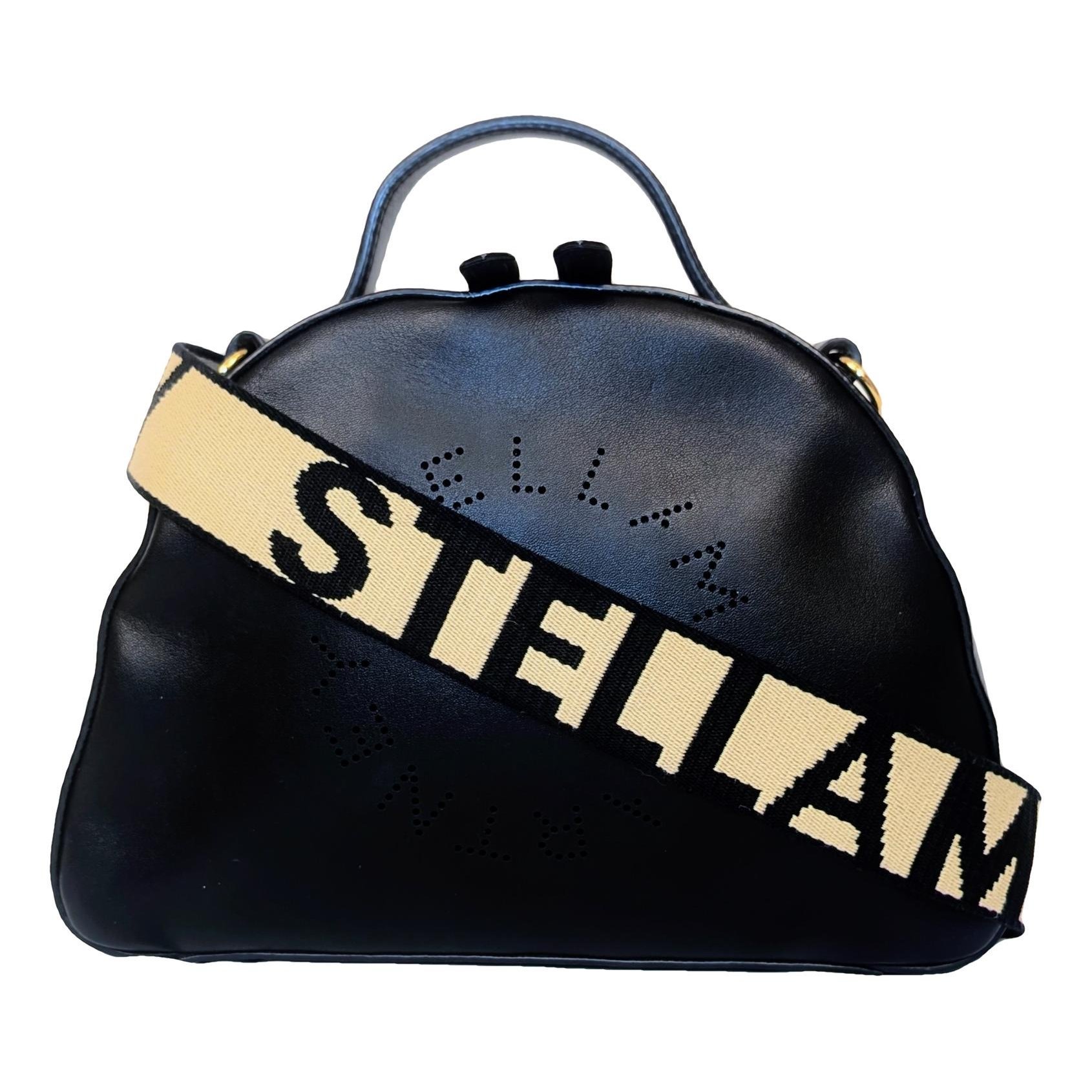 Logo vegan leather handbag