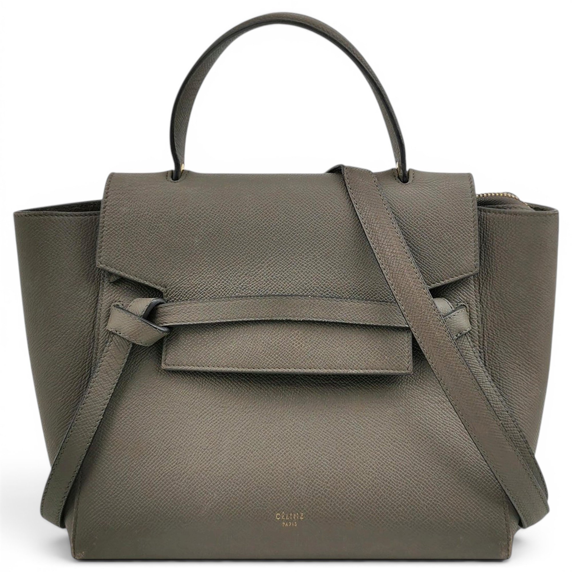 Belt leather handbag