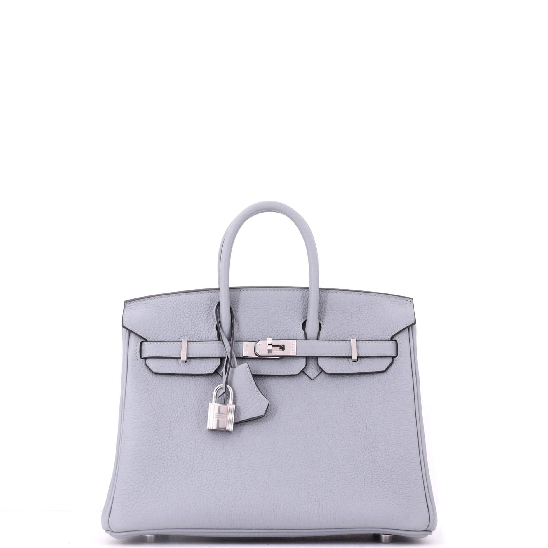 Birkin Handbag Bleu Lin Togo with Palladium Hardware 25