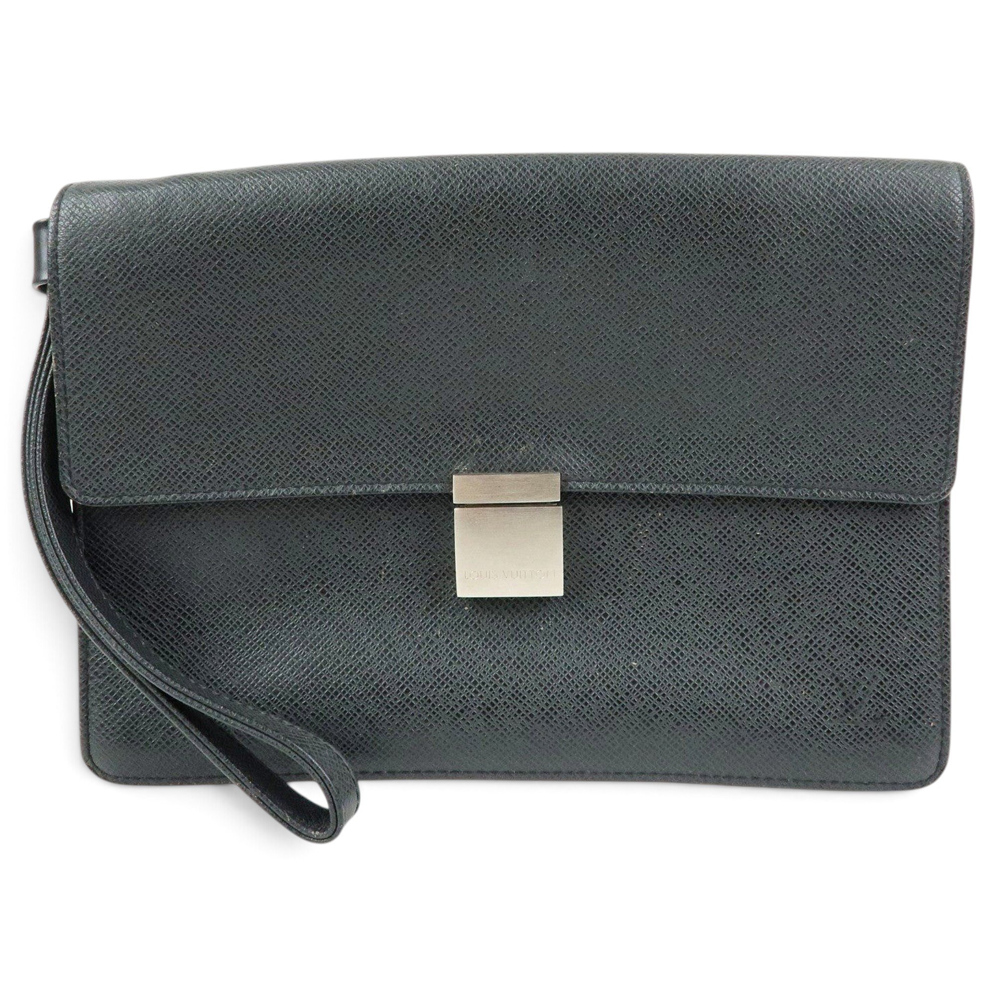 Leather clutch bag