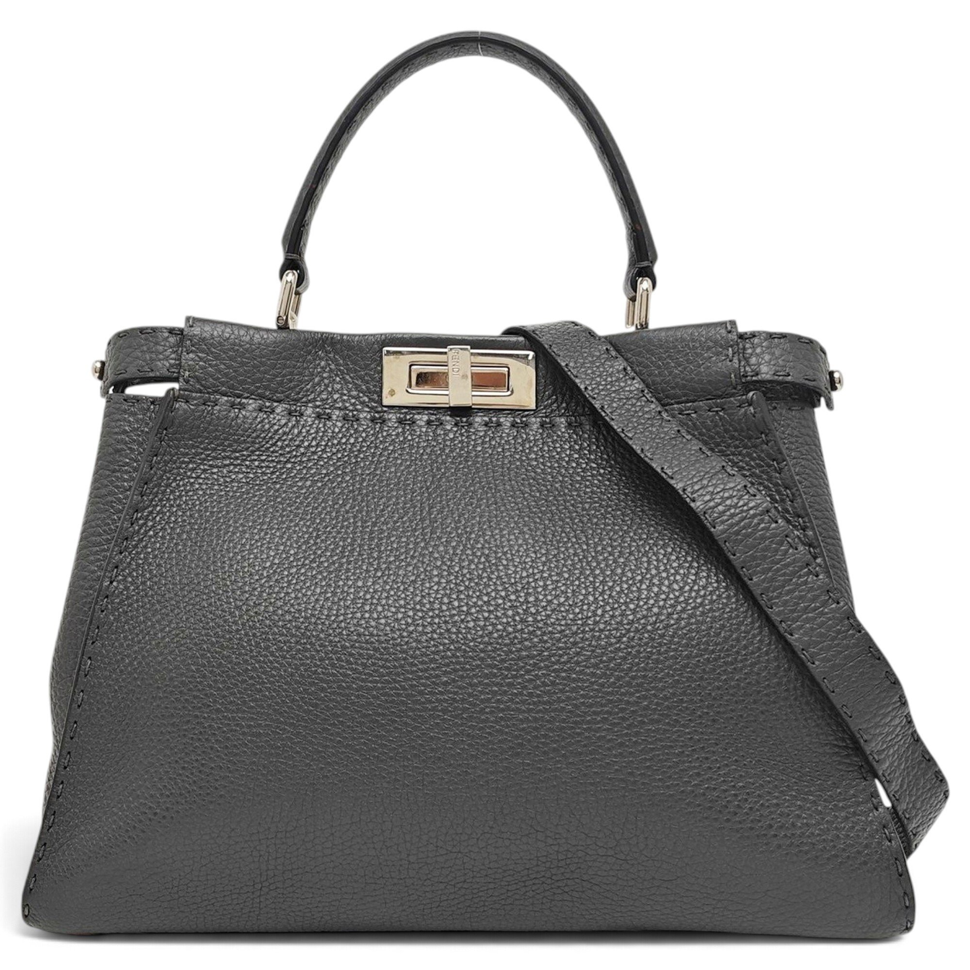 Peekaboo leather handbag