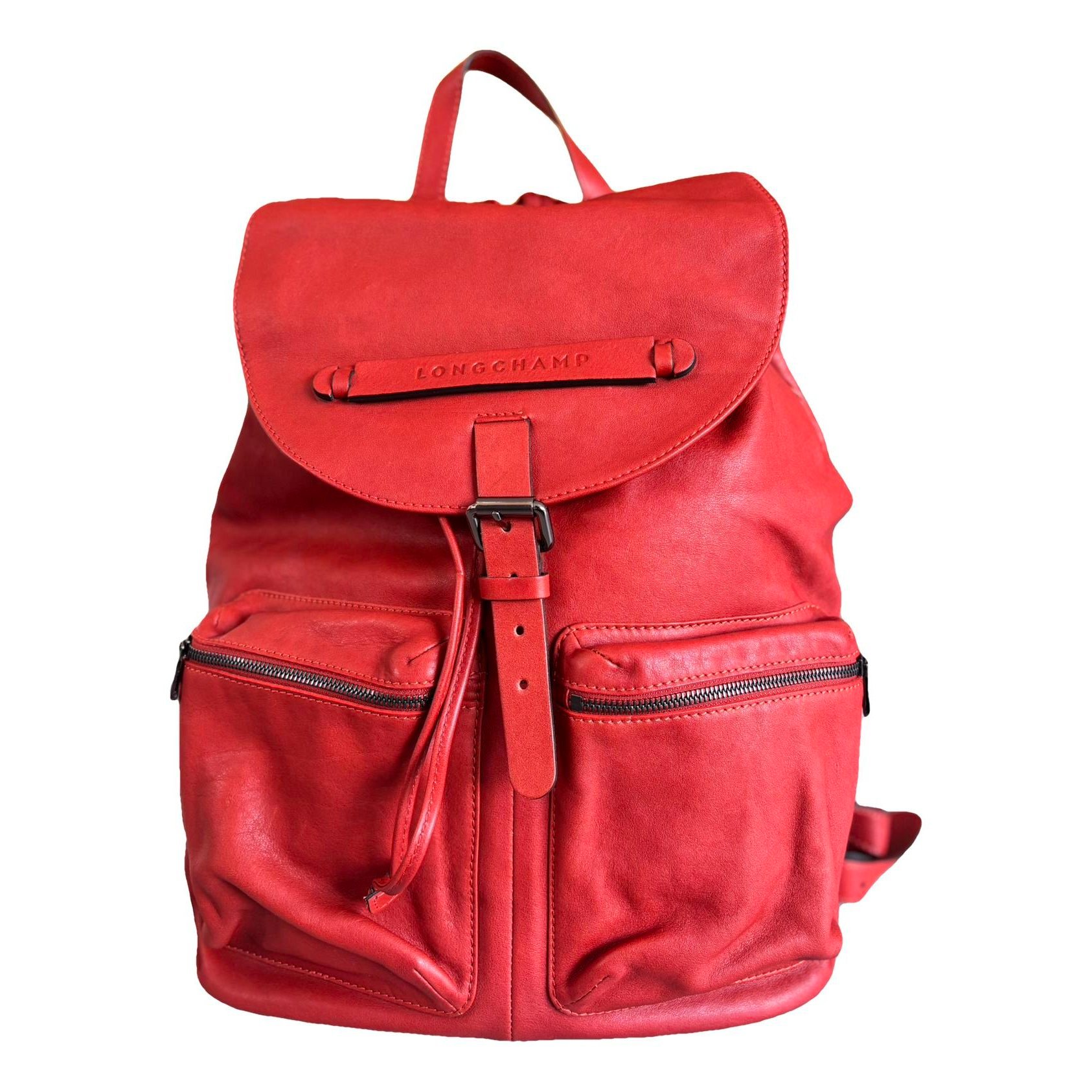 Longchamp 3D leather backpack