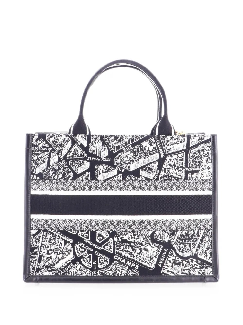 Book with Strap Embroidered Canvas Medium tote bag