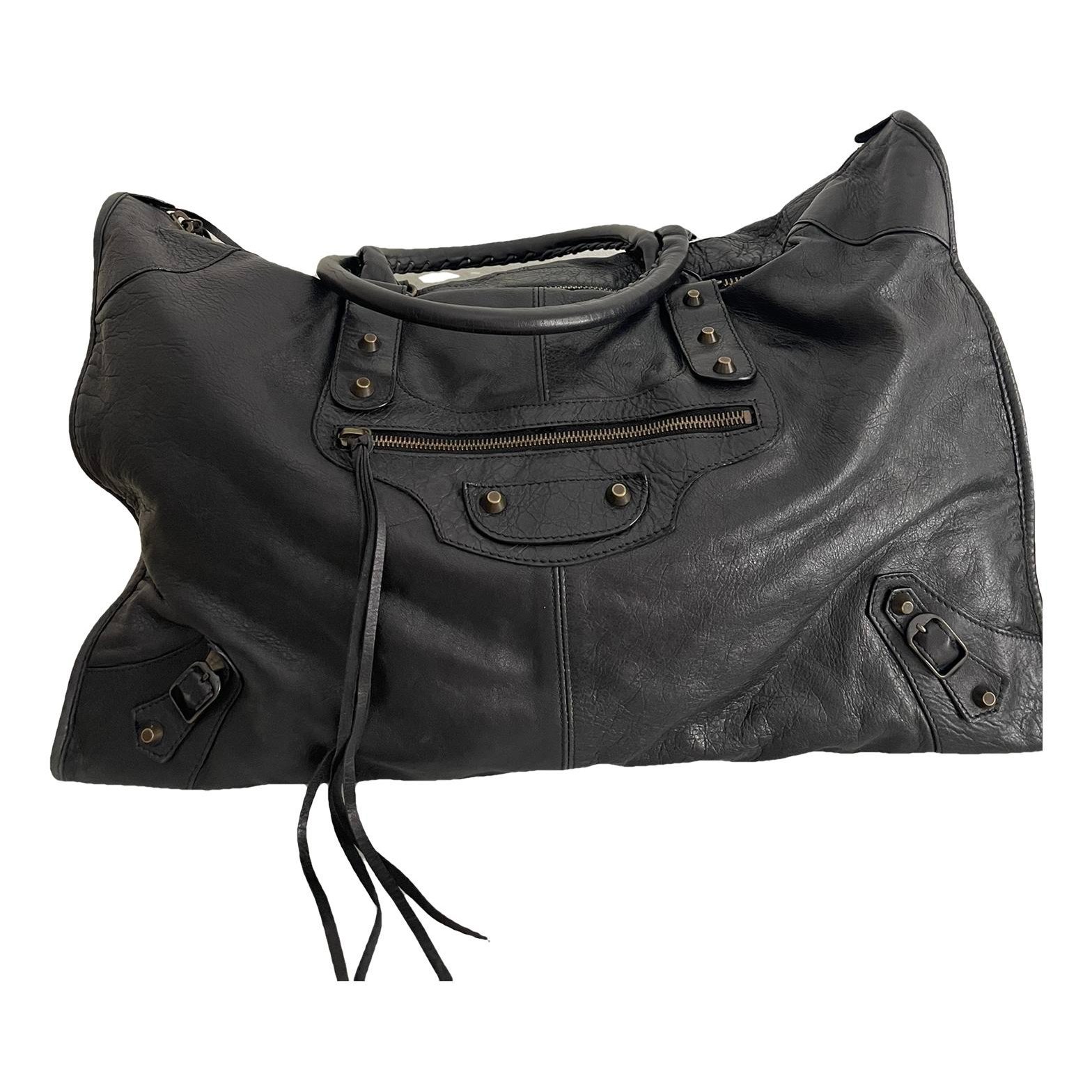Weekender leather tote