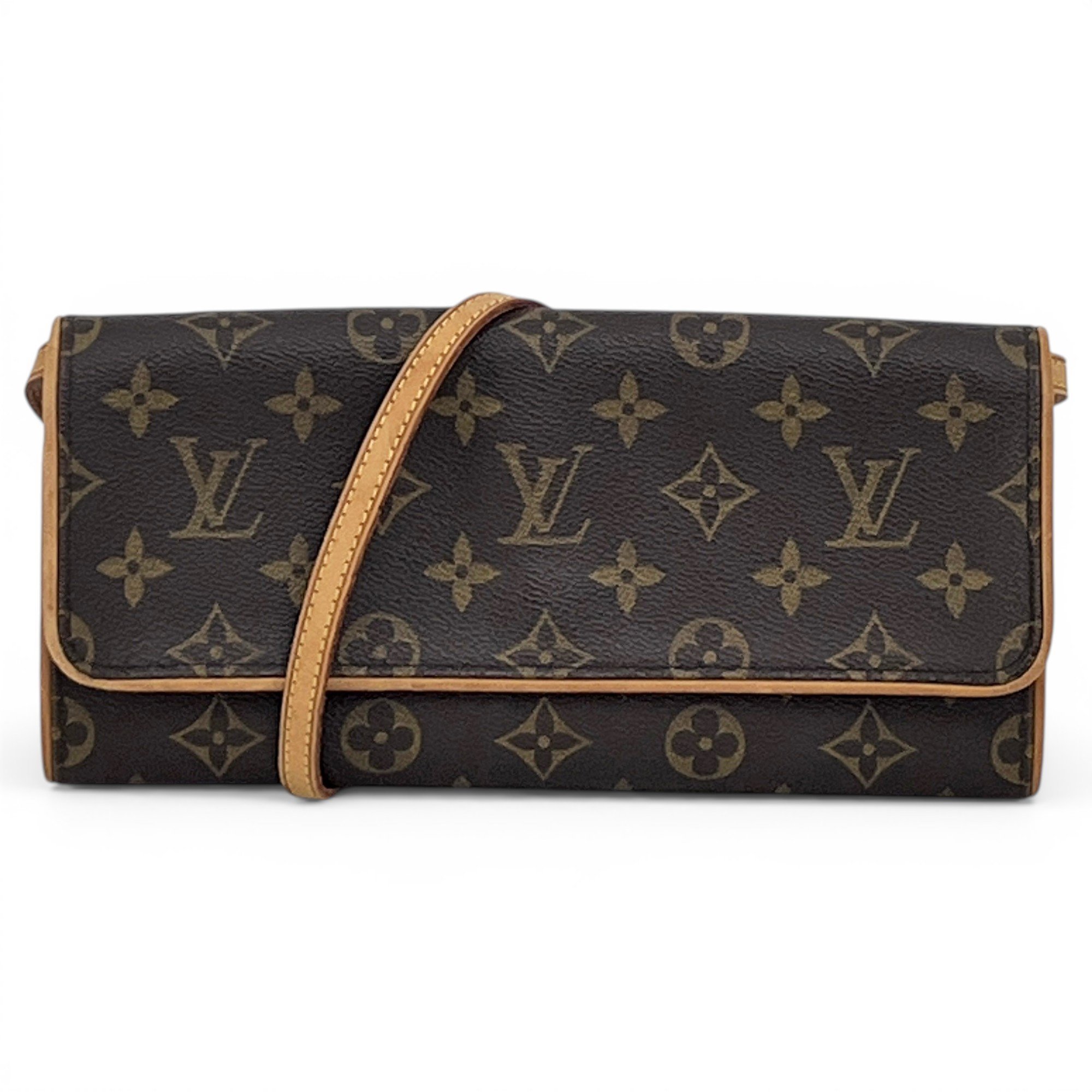 Twin leather crossbody bag